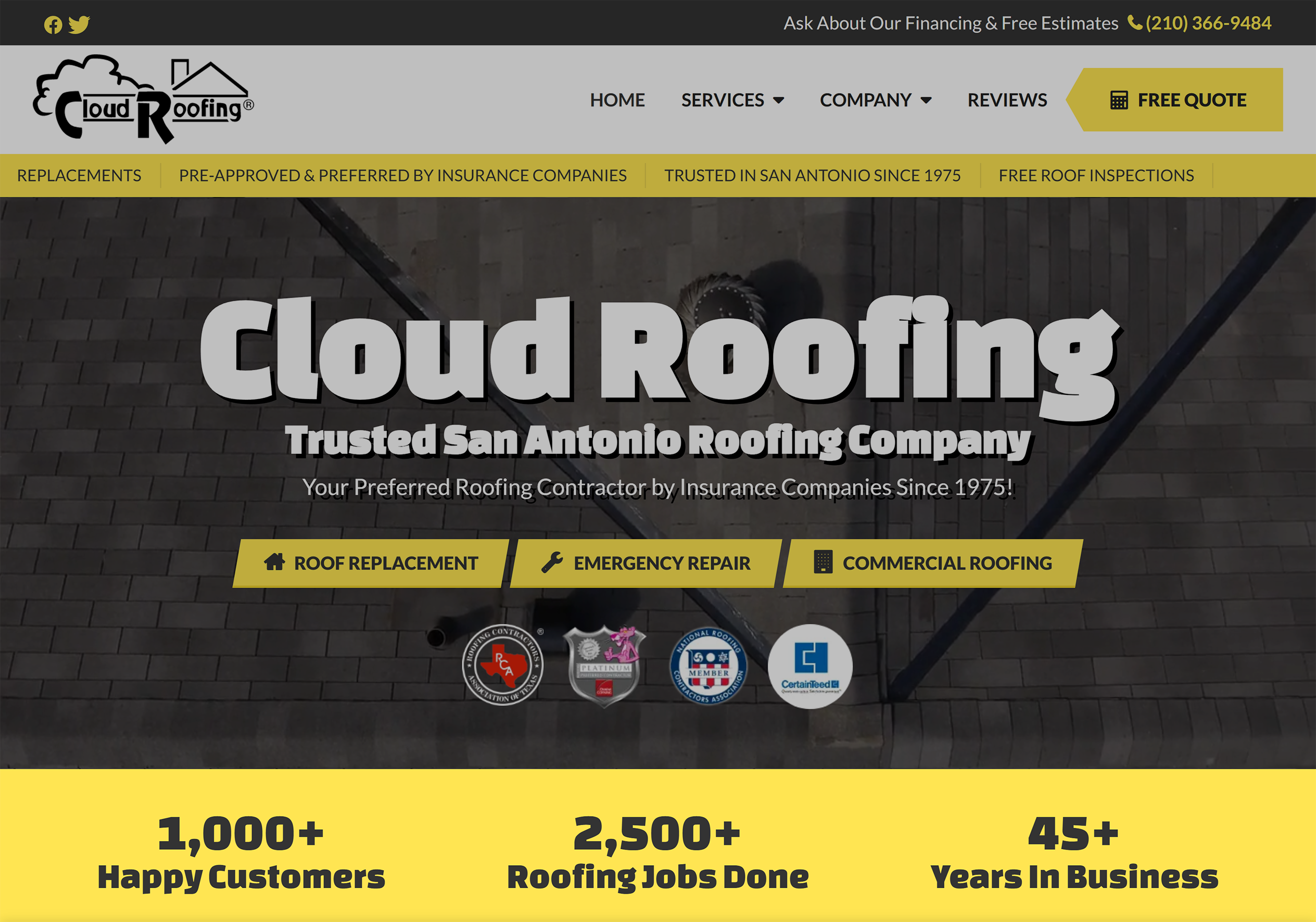 Cloud Roofing – Homepage