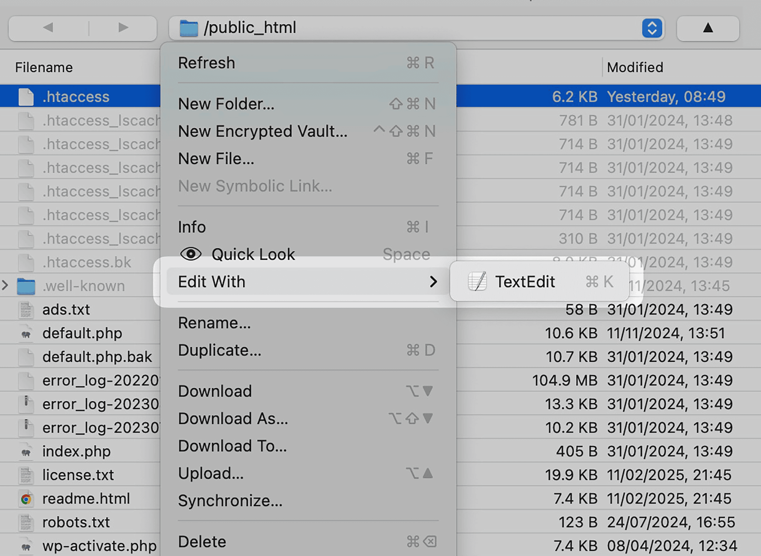 FTP Protocol – Edit With