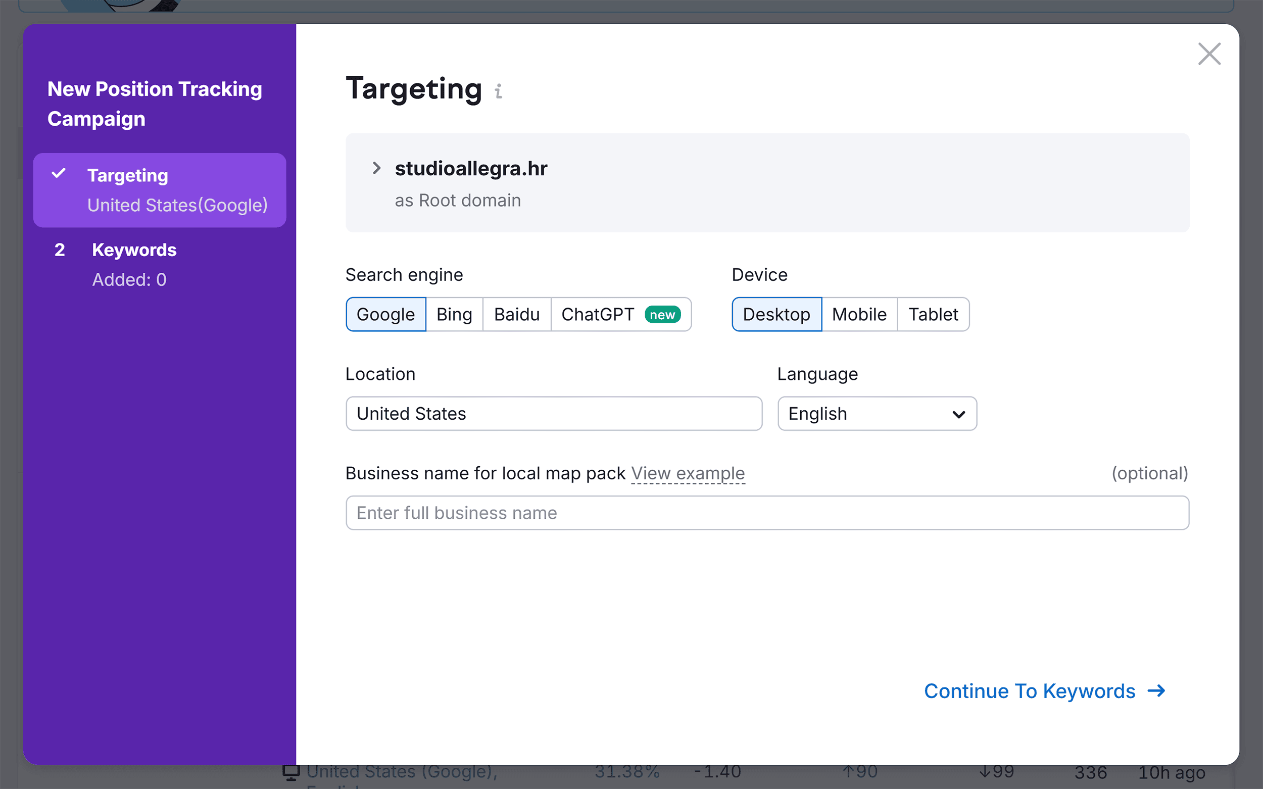 Position Tracking – Targeting