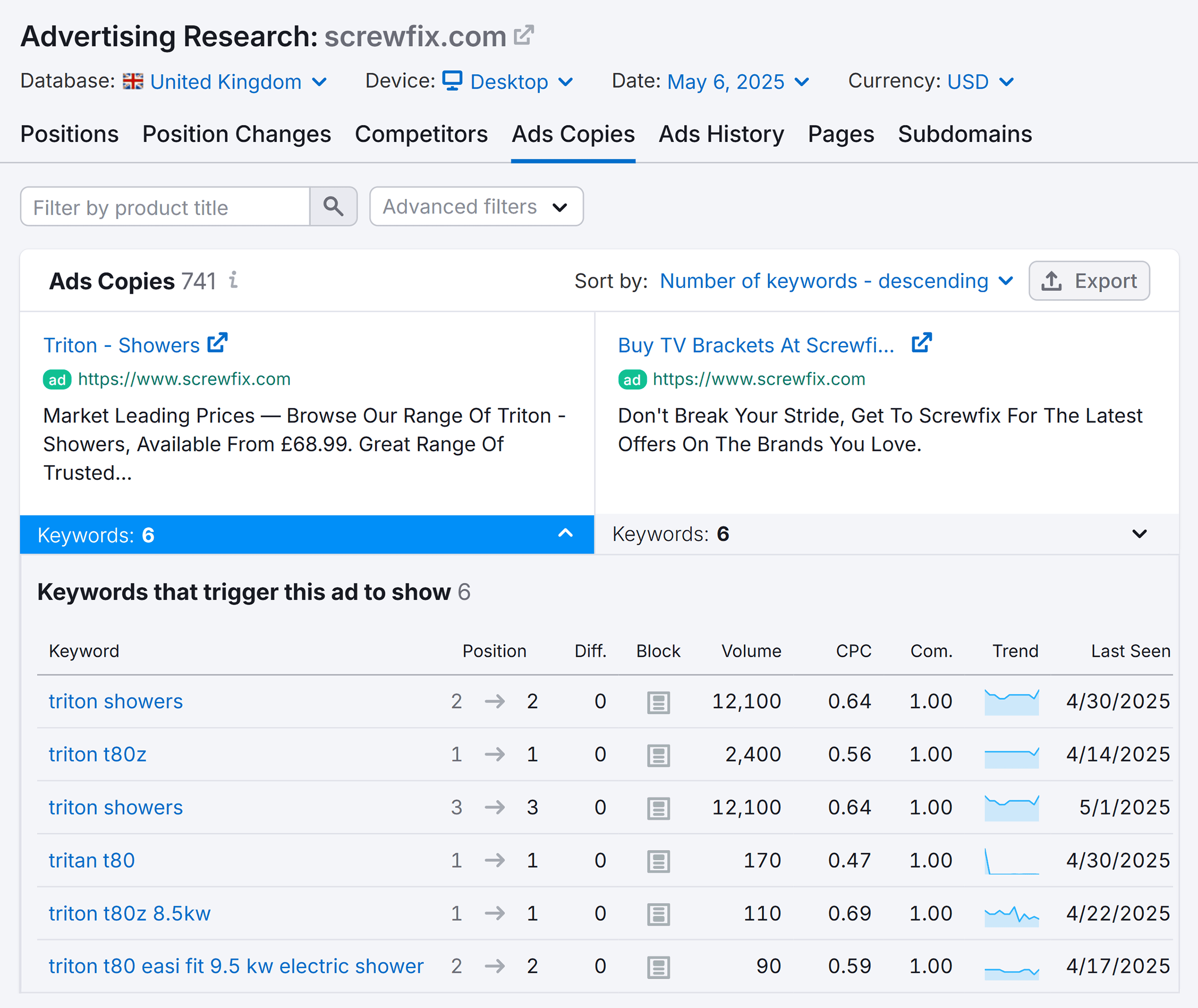 Advertising Research – Screwfix – Ads Copies