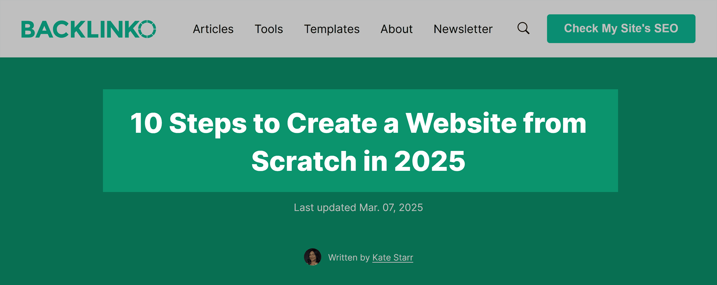 Backlinko – 10 Steps to Create a Website