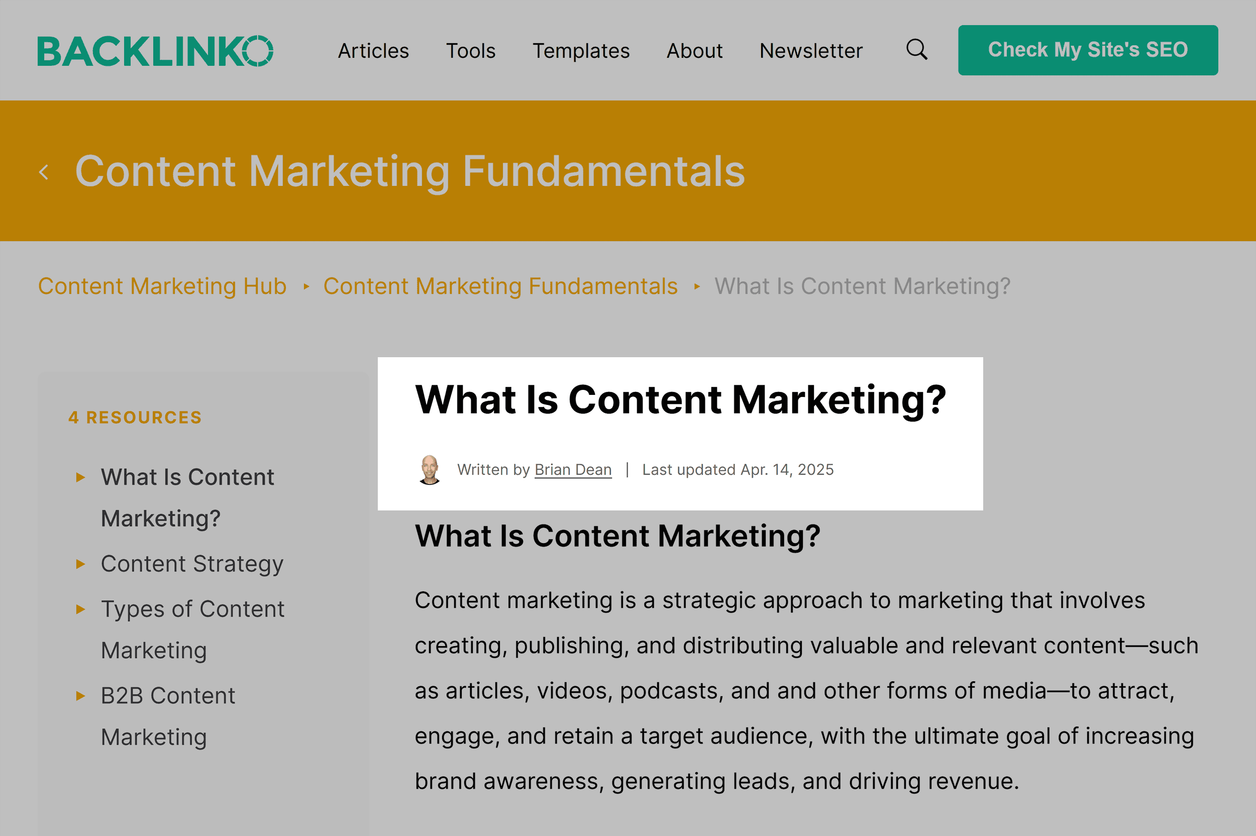 Backlinko – What is Content Marketing