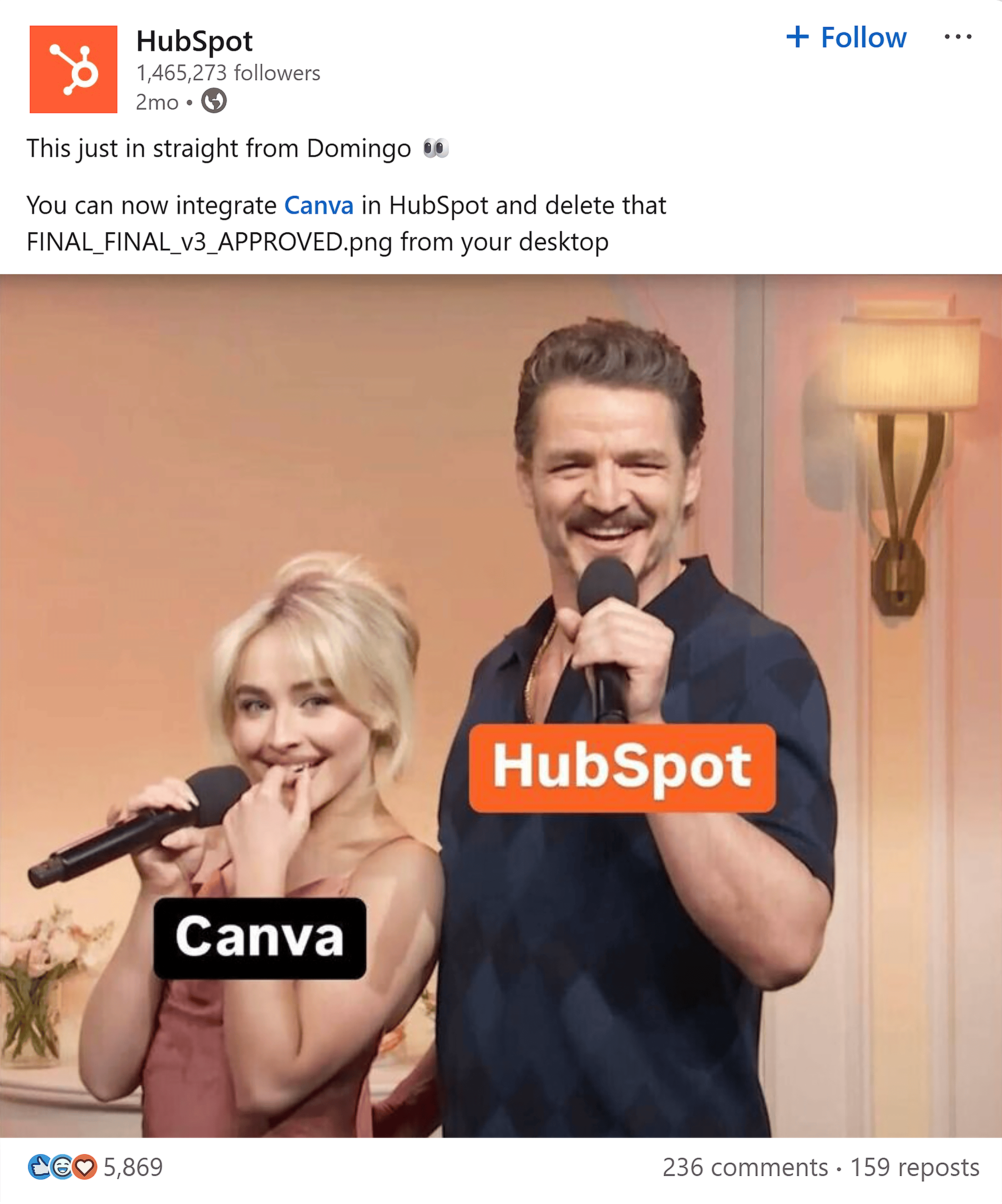 LinkedIn – HubSpot post LinkedIn – HubSpot post