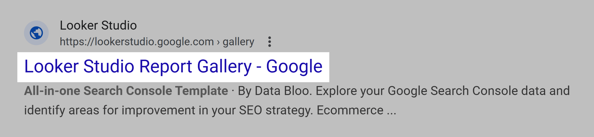 Looker Studio – SEO strategy template