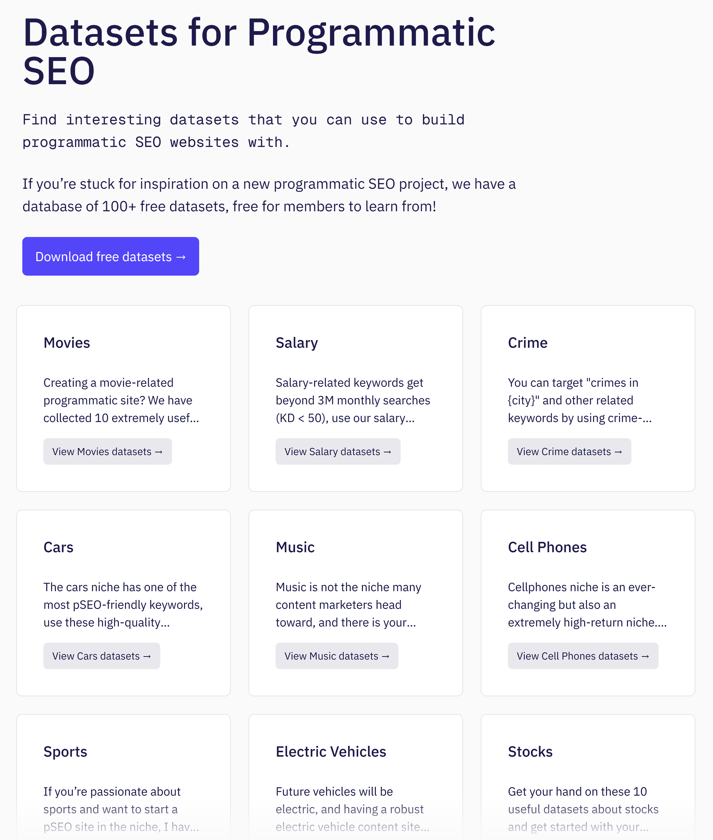 Practical Programmatic – Datasets Practical Programmatic – Datasets