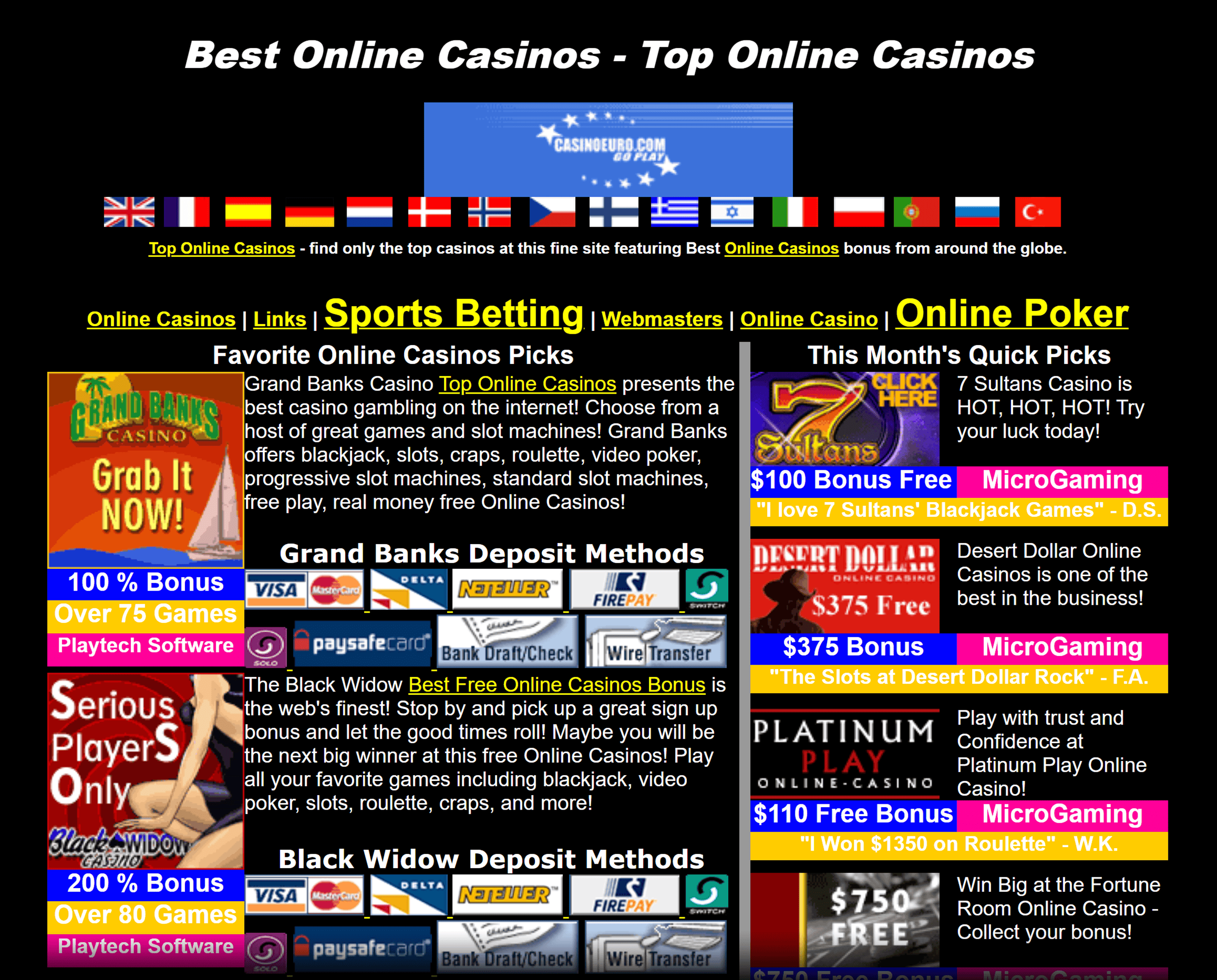 The Wayback Machine – Online Casinos