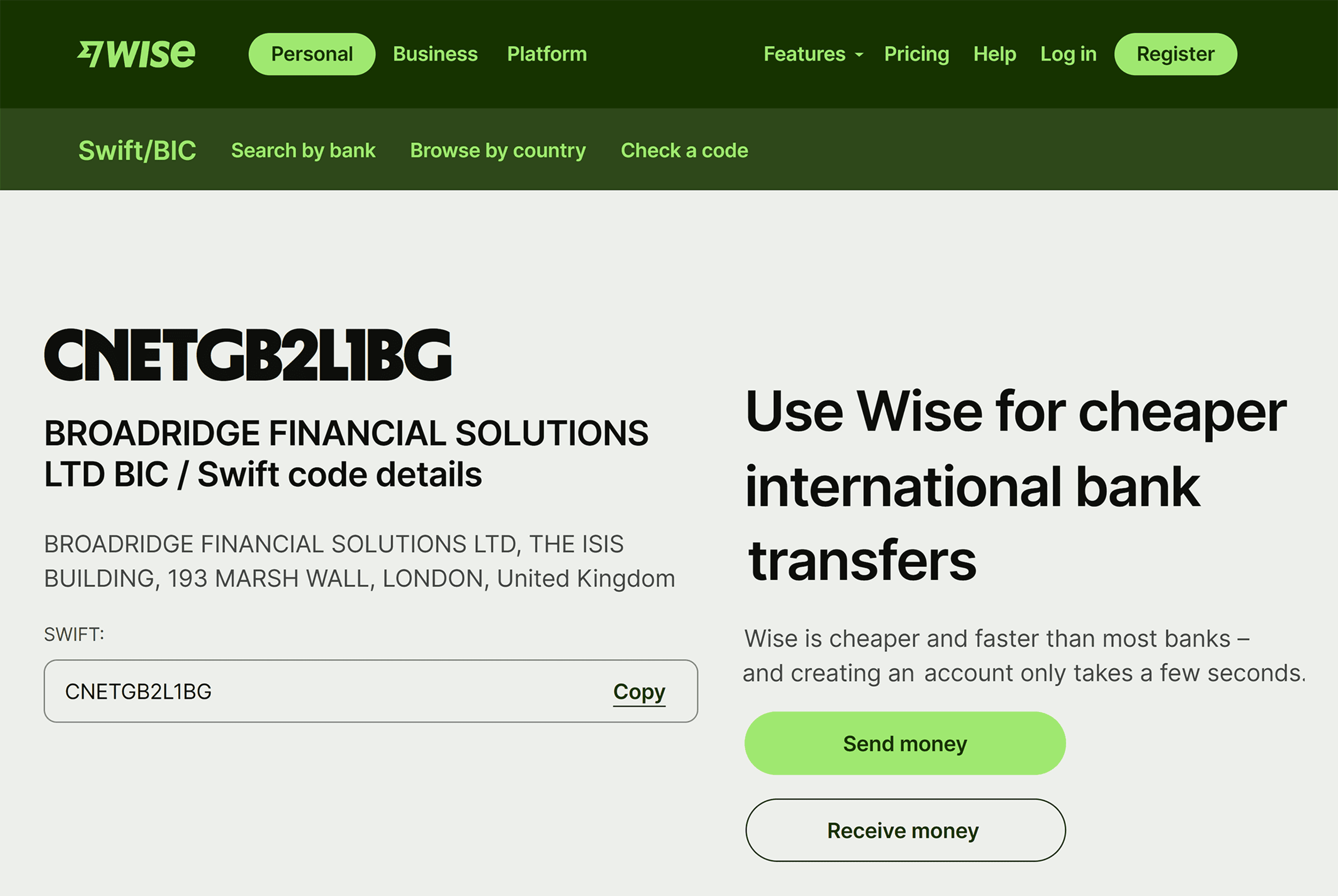 Wise – Swift Codes Wise – Swift Codes