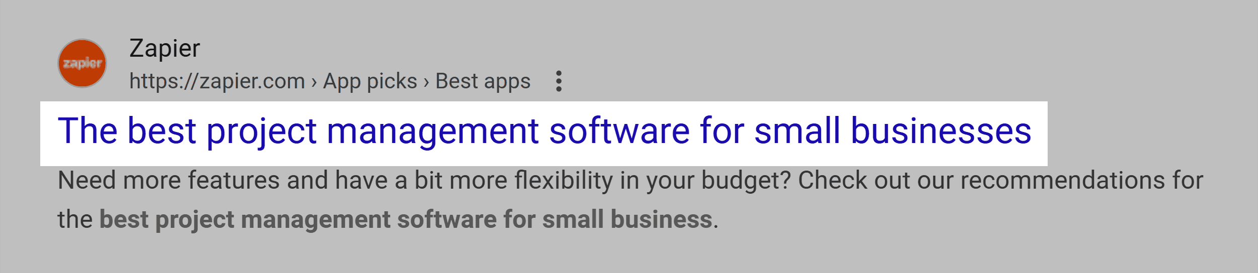 Zapier – Keyword in title