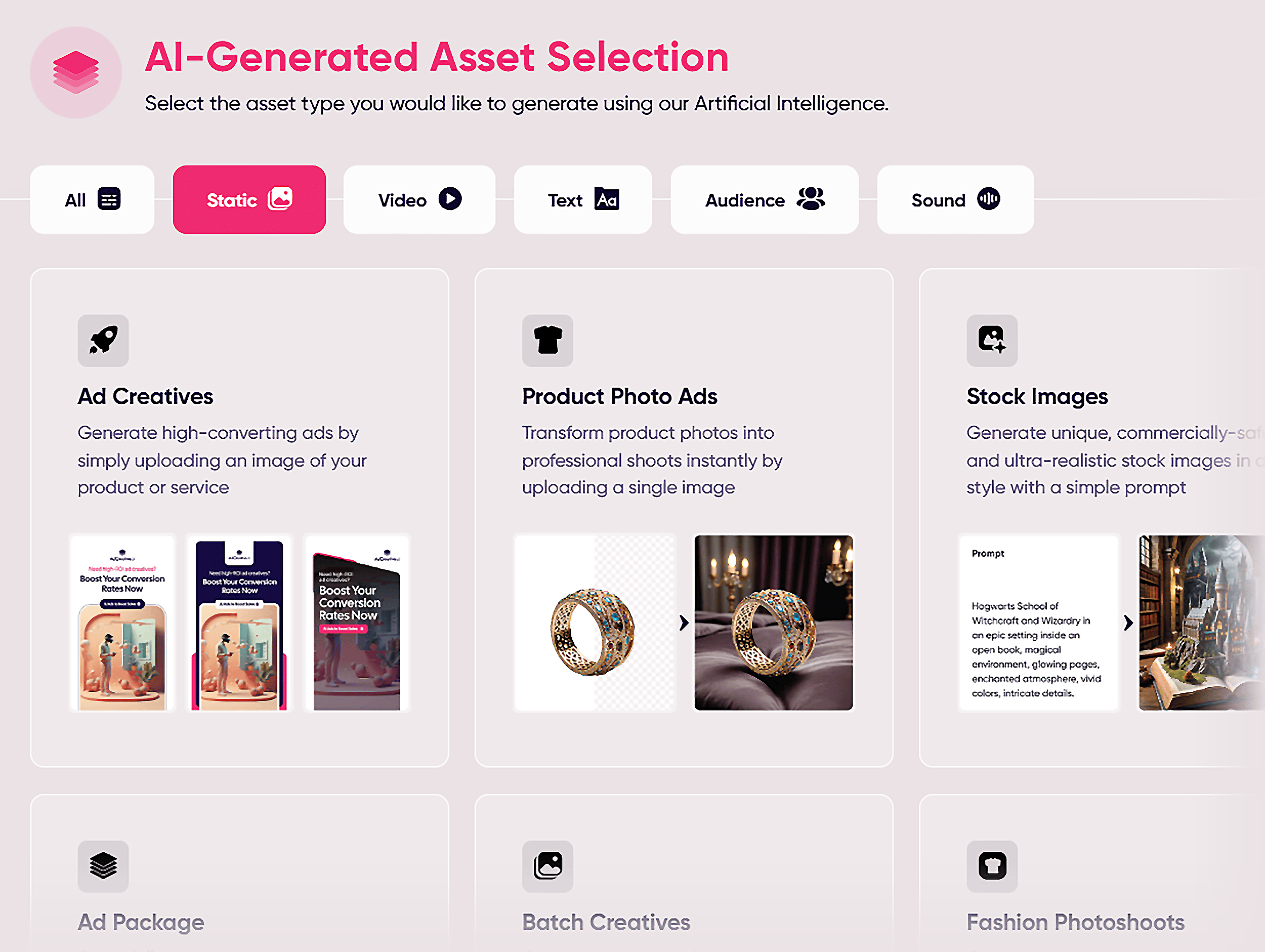 AdCreative – AI-Generated Asset Selection