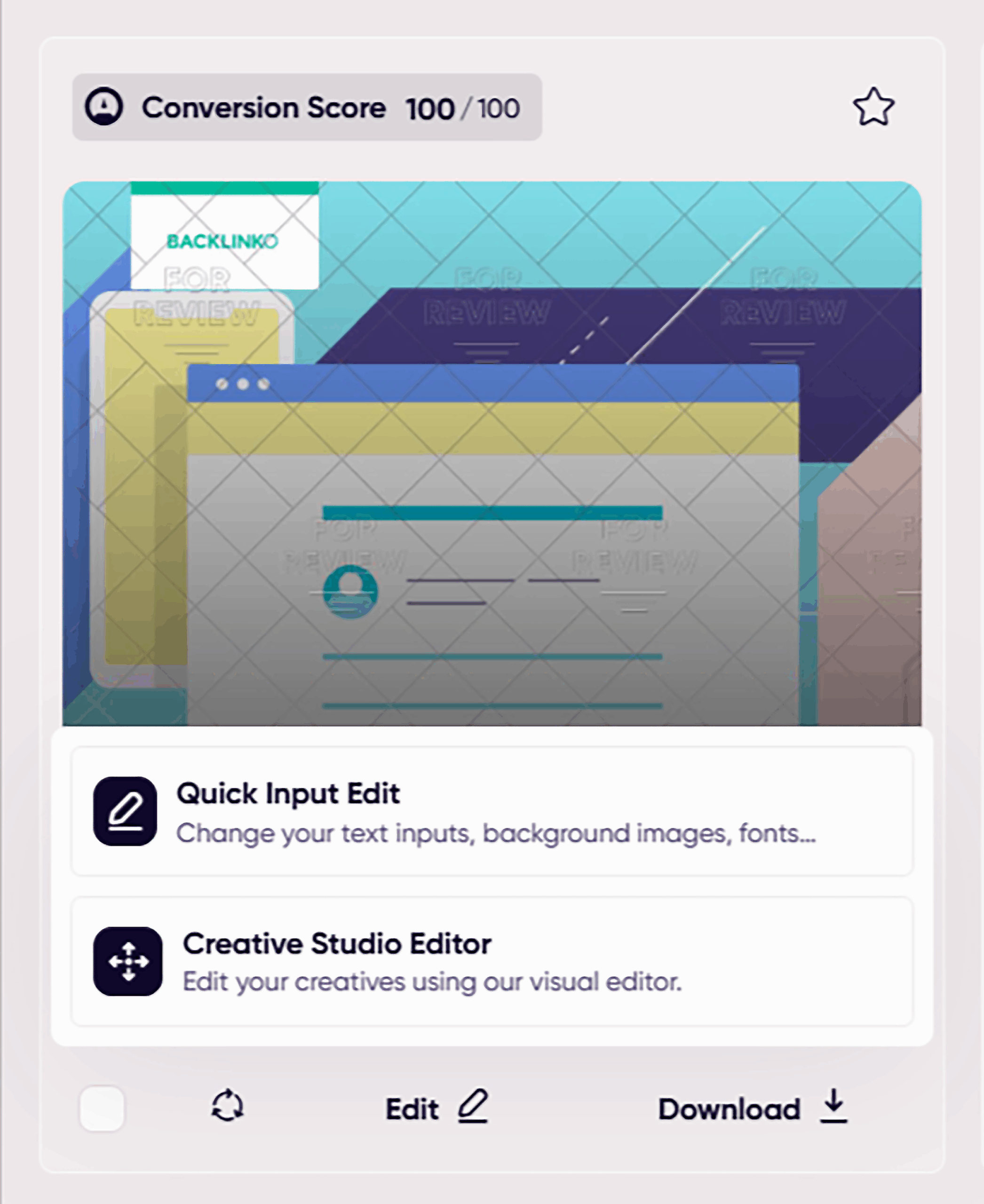 AdCreative – Zoom in on ad variant