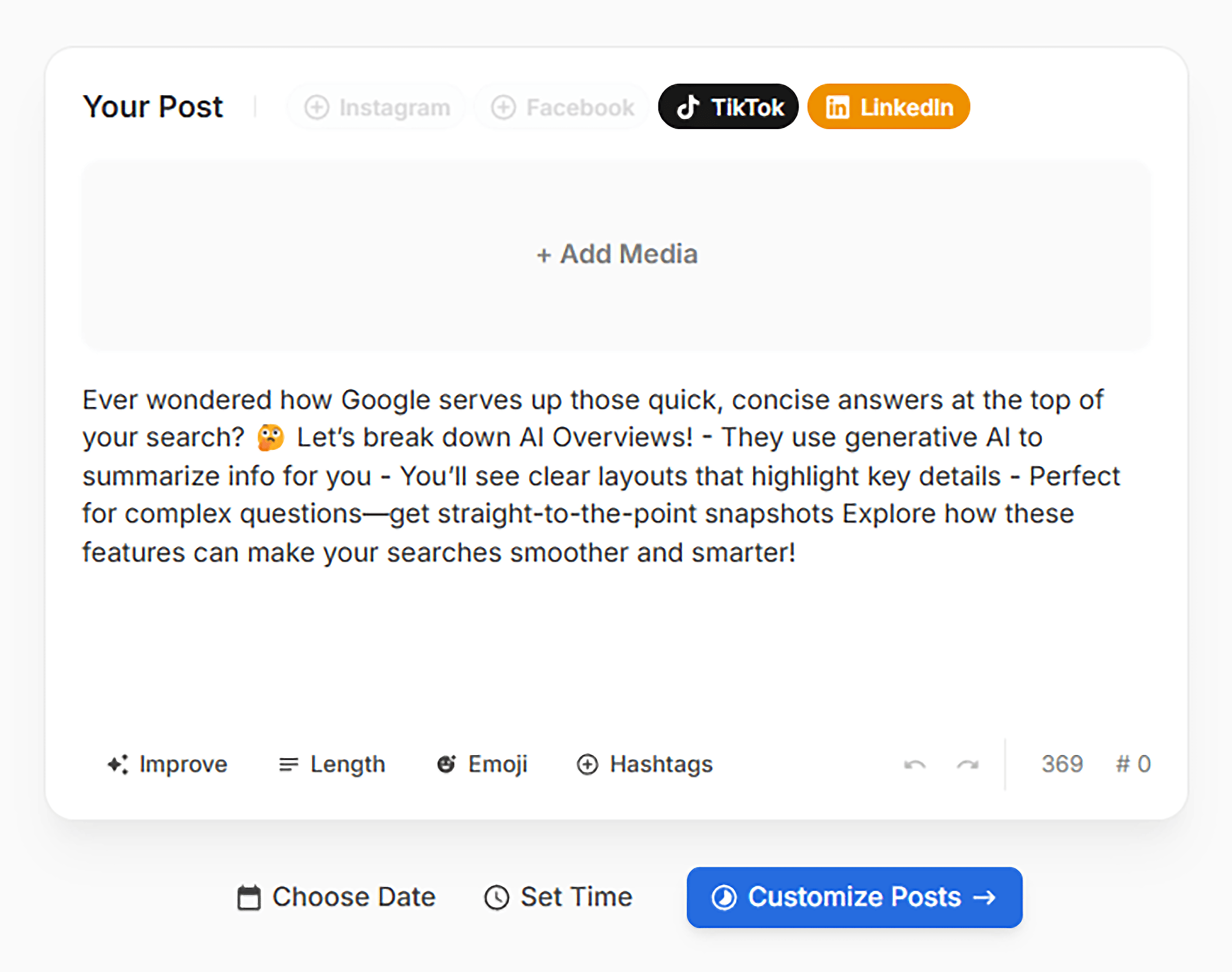 AI generated a post