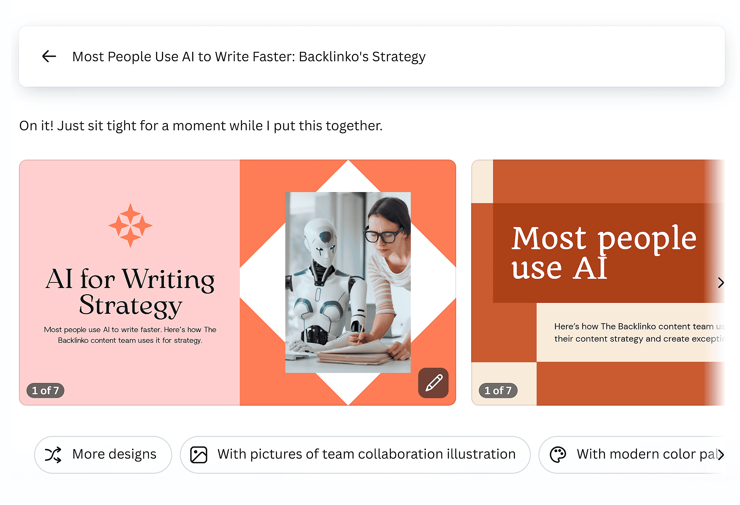 Canva – AI results