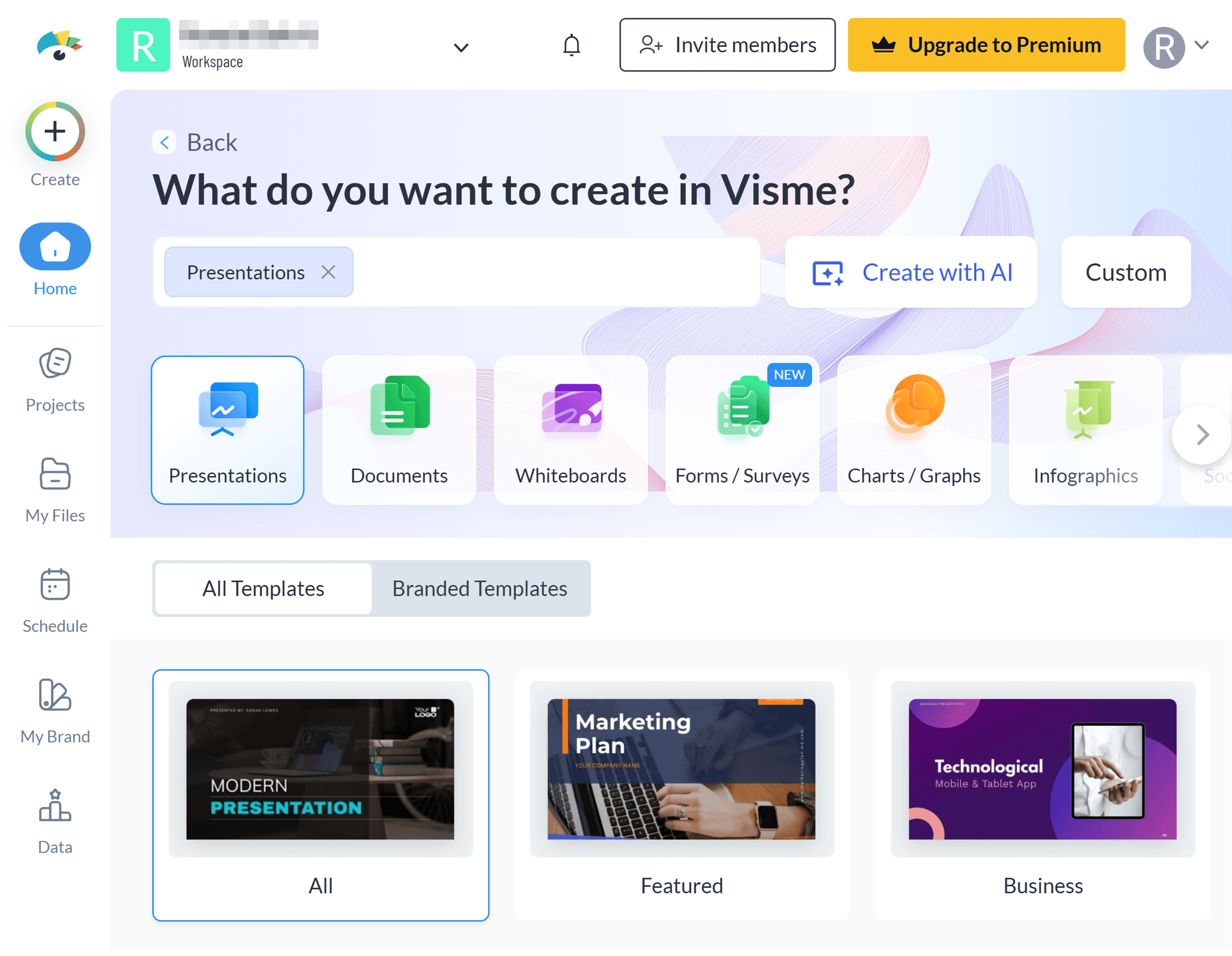 Canva – Visme – Fast visual content generation