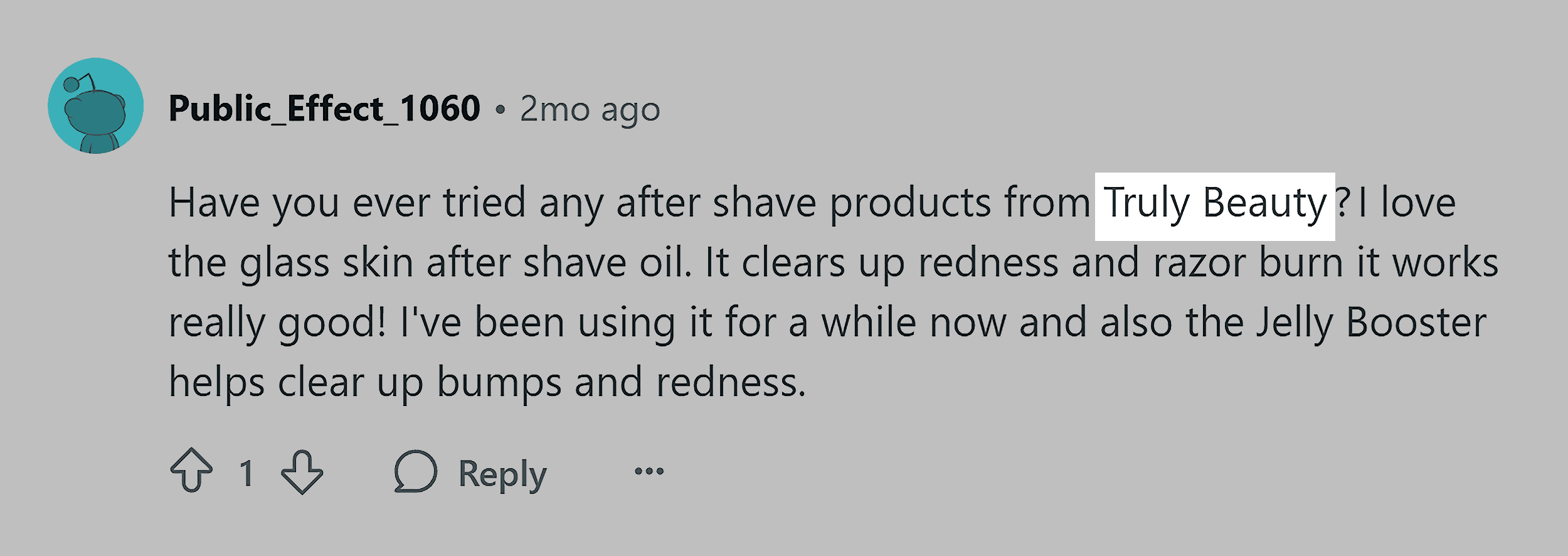 Reddit 上的评论 – 真正的美丽 Comment on Reddit – Truly Beauty