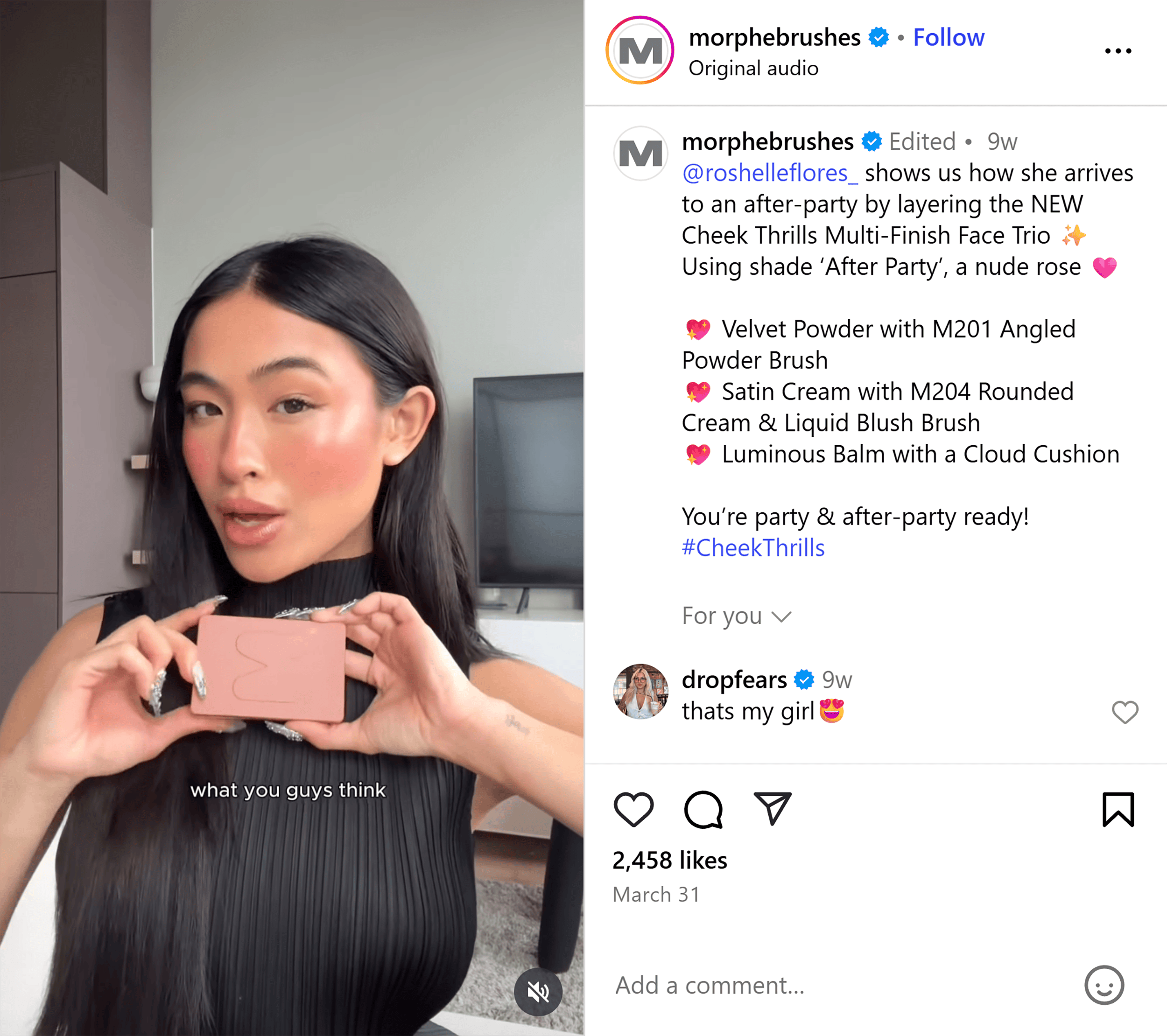 Instagram – Morphe Brushes – 影响者合作 Instagram – Morphe Brushes – Influencer collab
