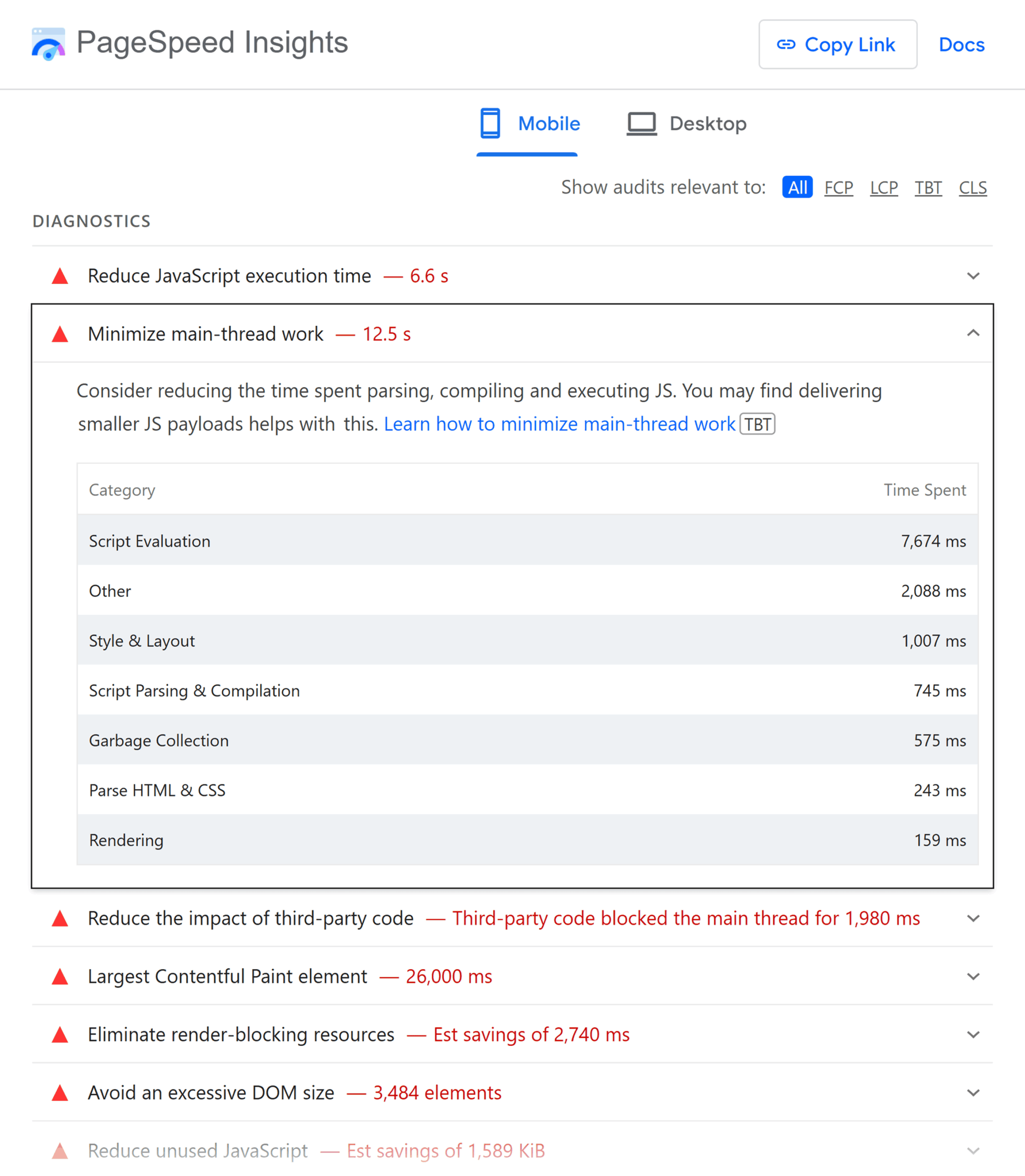 PageSpeed Insights – 真美 – 诊断 PageSpeed Insights – Truly Beauty – Diagnostics