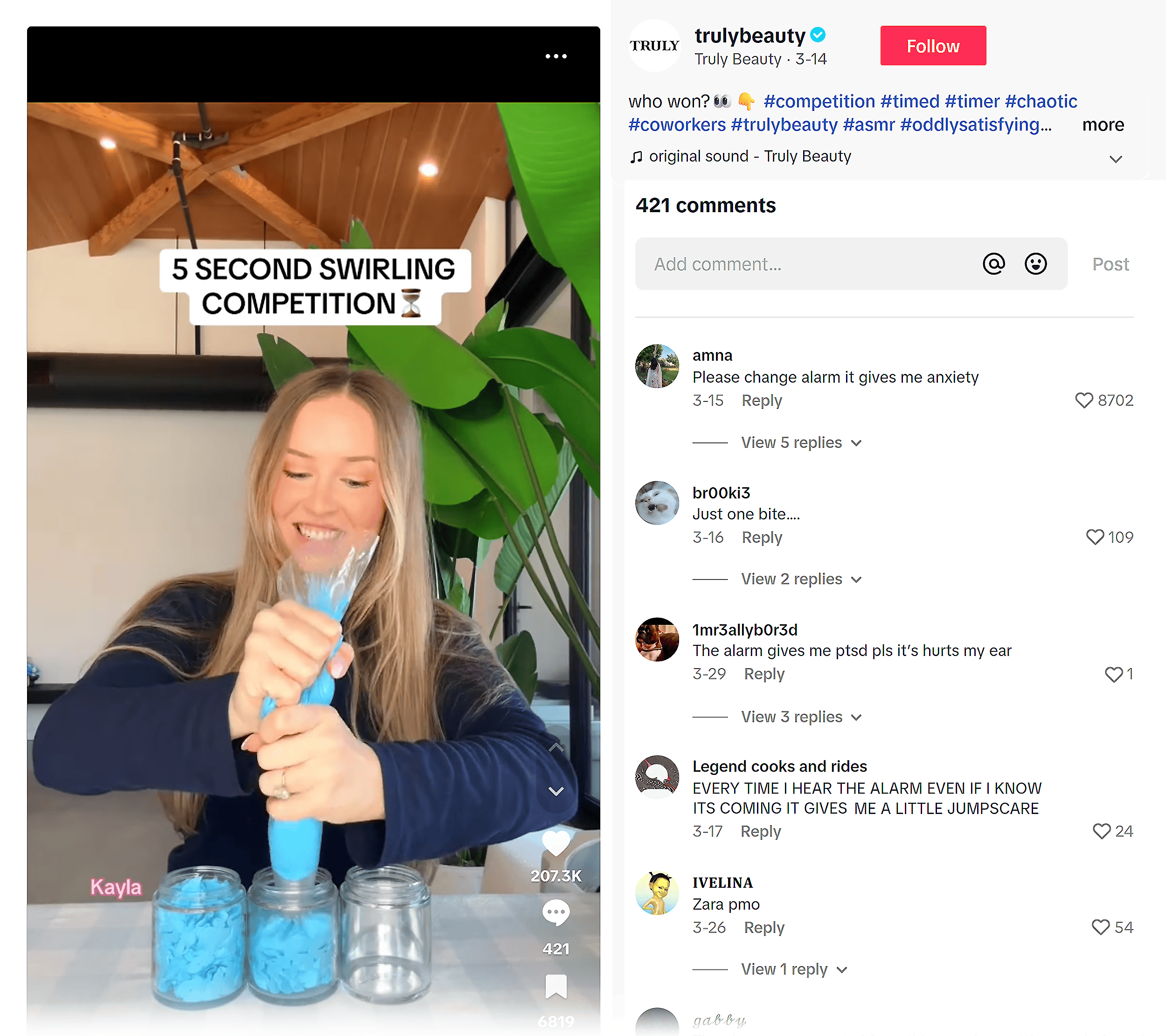 TikTok 账号 – Truly Beauty – 移动端 TikTok account – Truly Beauty – Mobile