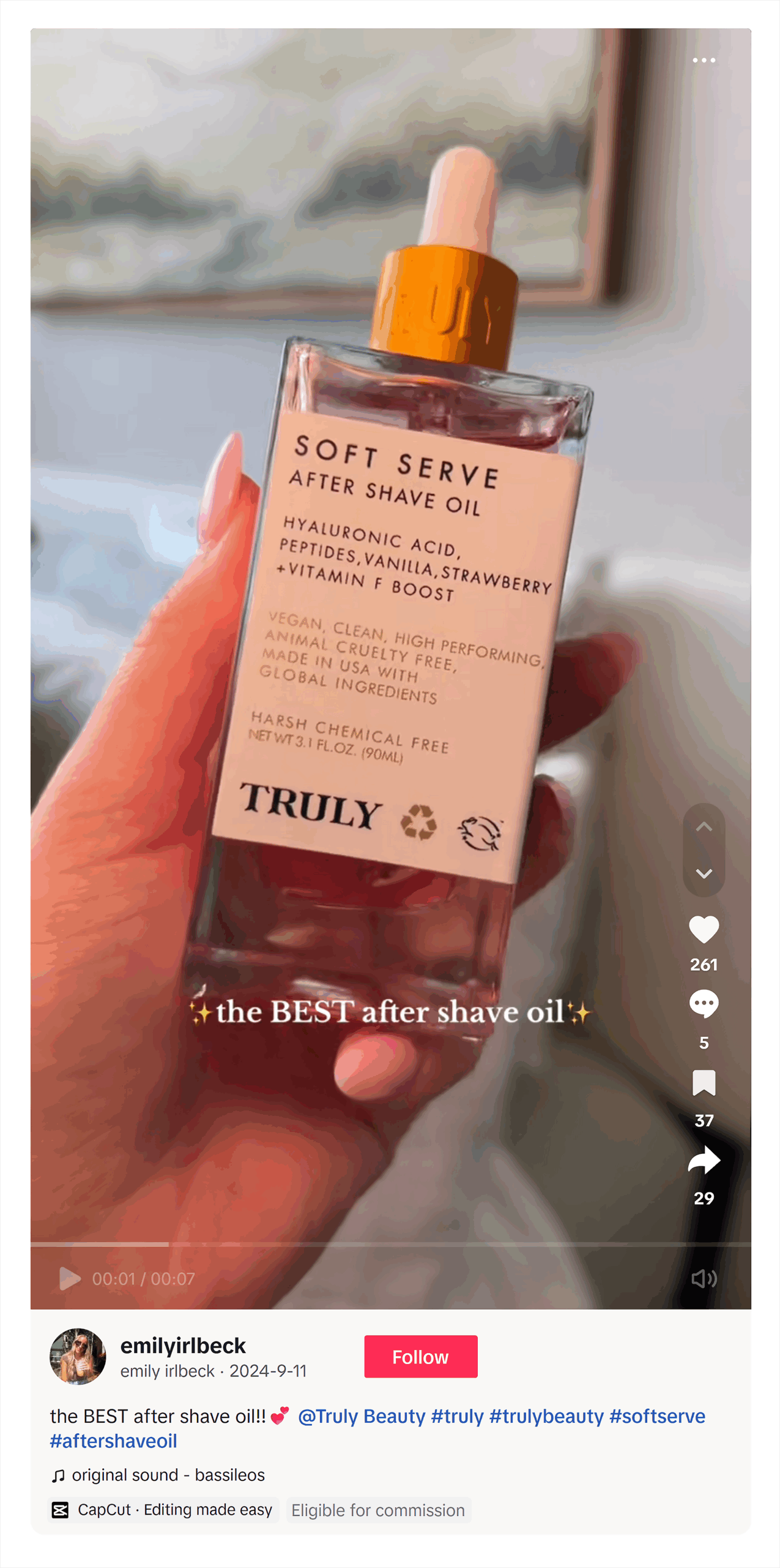 TikTok – 最佳须后油 – Truly TikTok – Best after shave oil – Truly