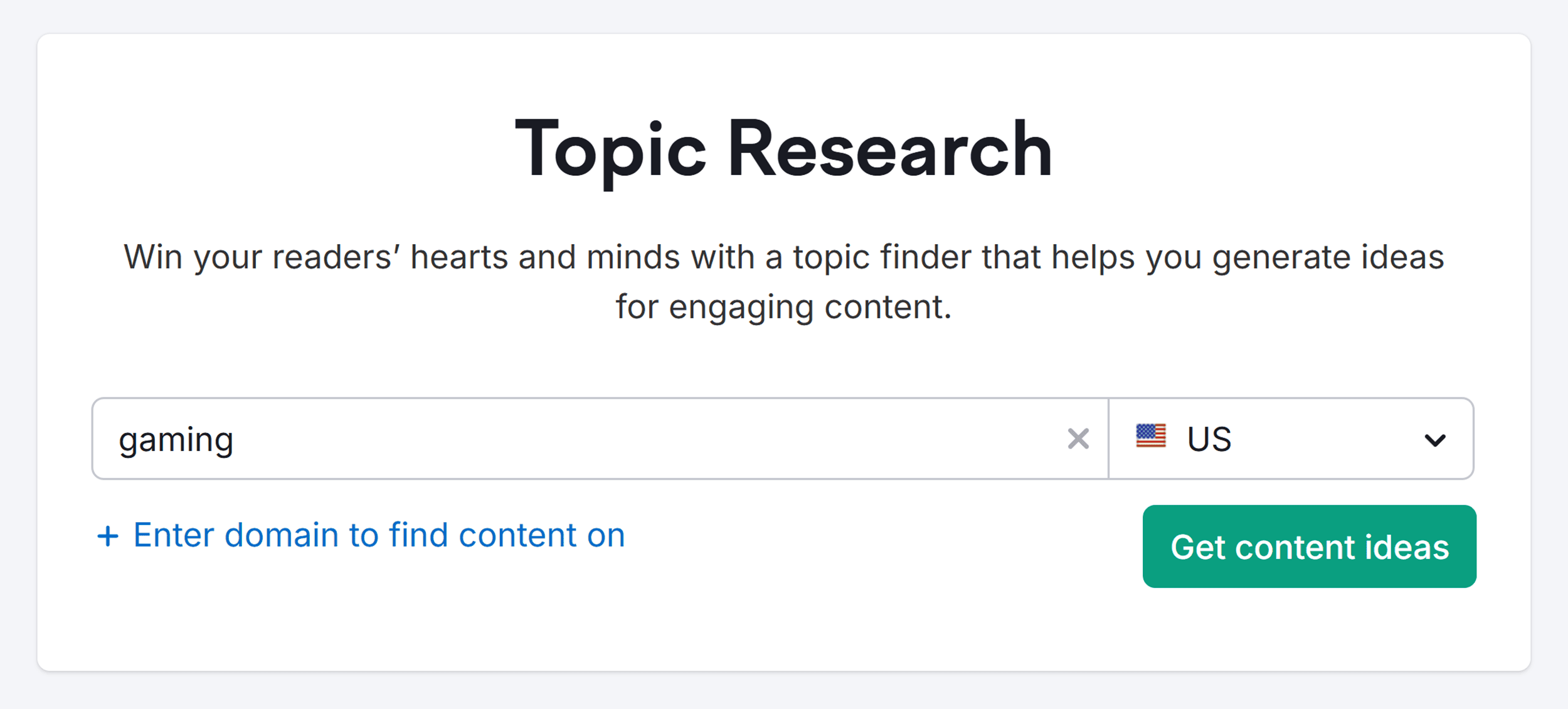 Topic Research – Gaming – Get content ideas