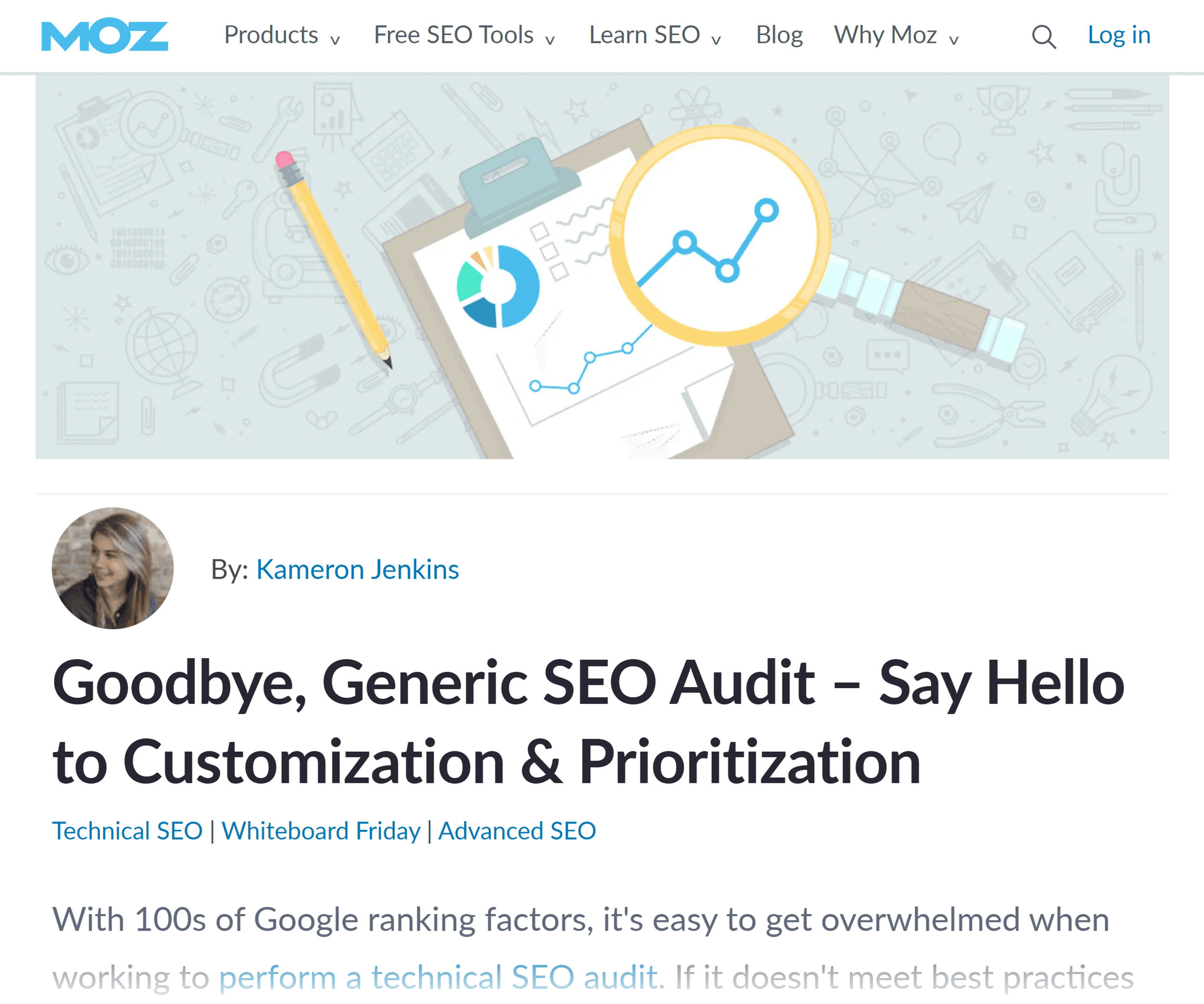 Moz 博客 – 告别通用 SEO 审核 Moz Blog – Goodbye Generic SEO Audit