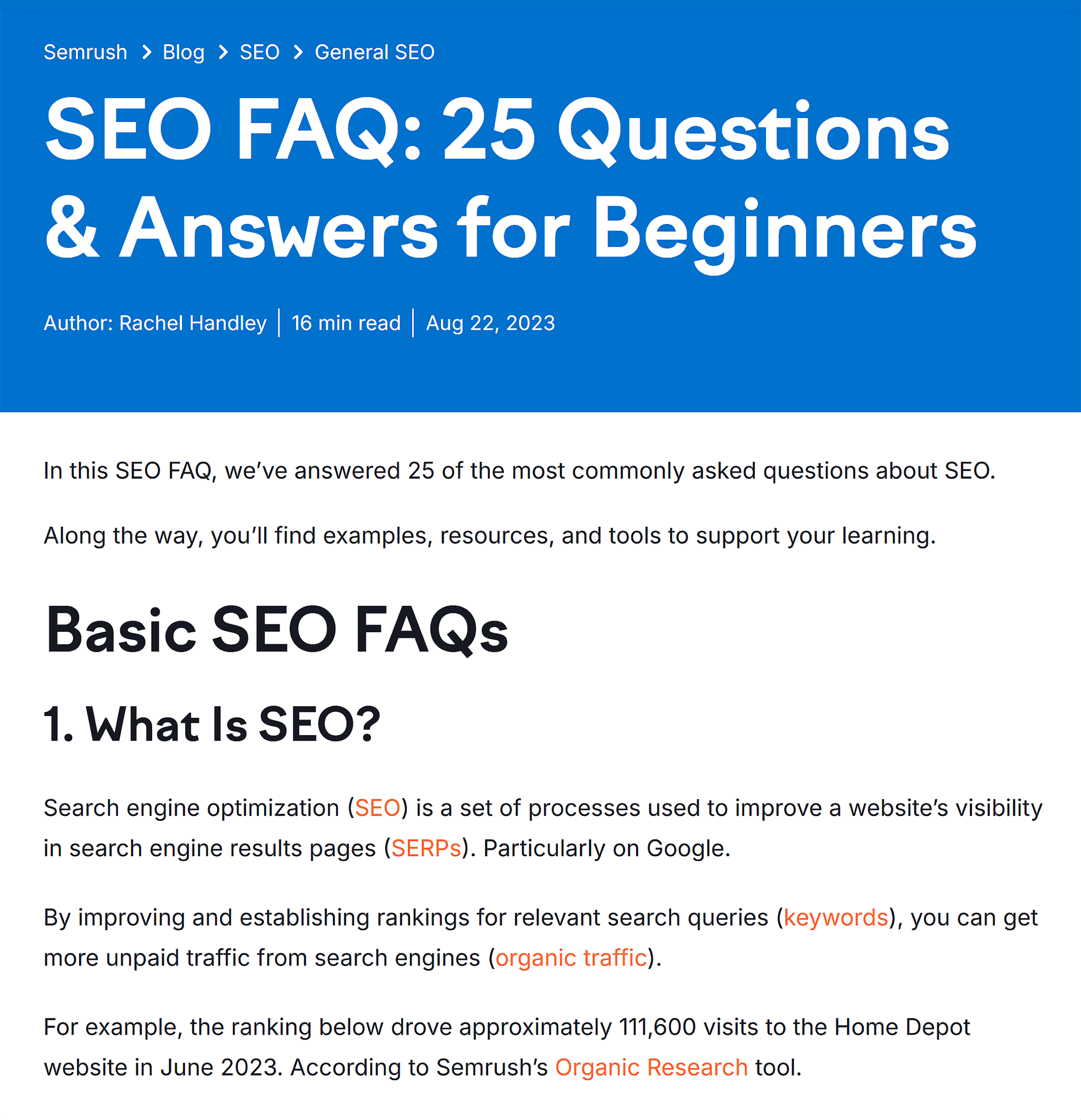 Semrush – Example of LLM friendly format Semrush – Example of LLM friendly format