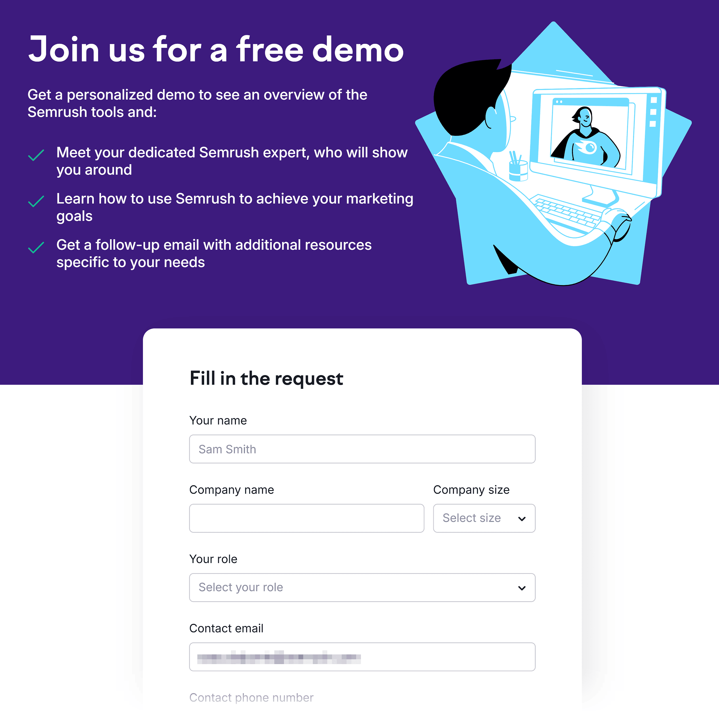 Semrush – 请求演示 Semrush – Request demo