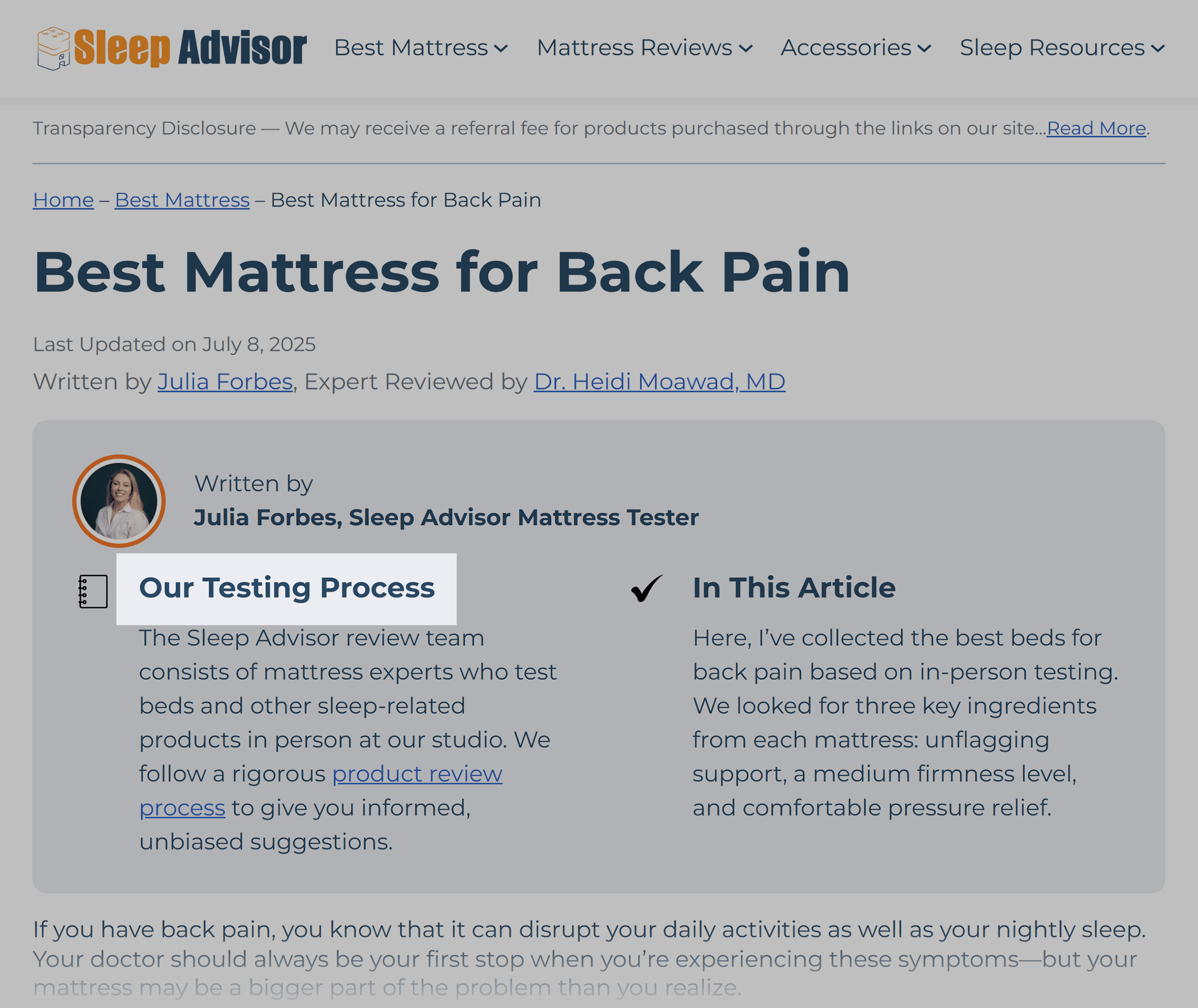 Sleep Advisor – Testing process Sleep Advisor – Testing process