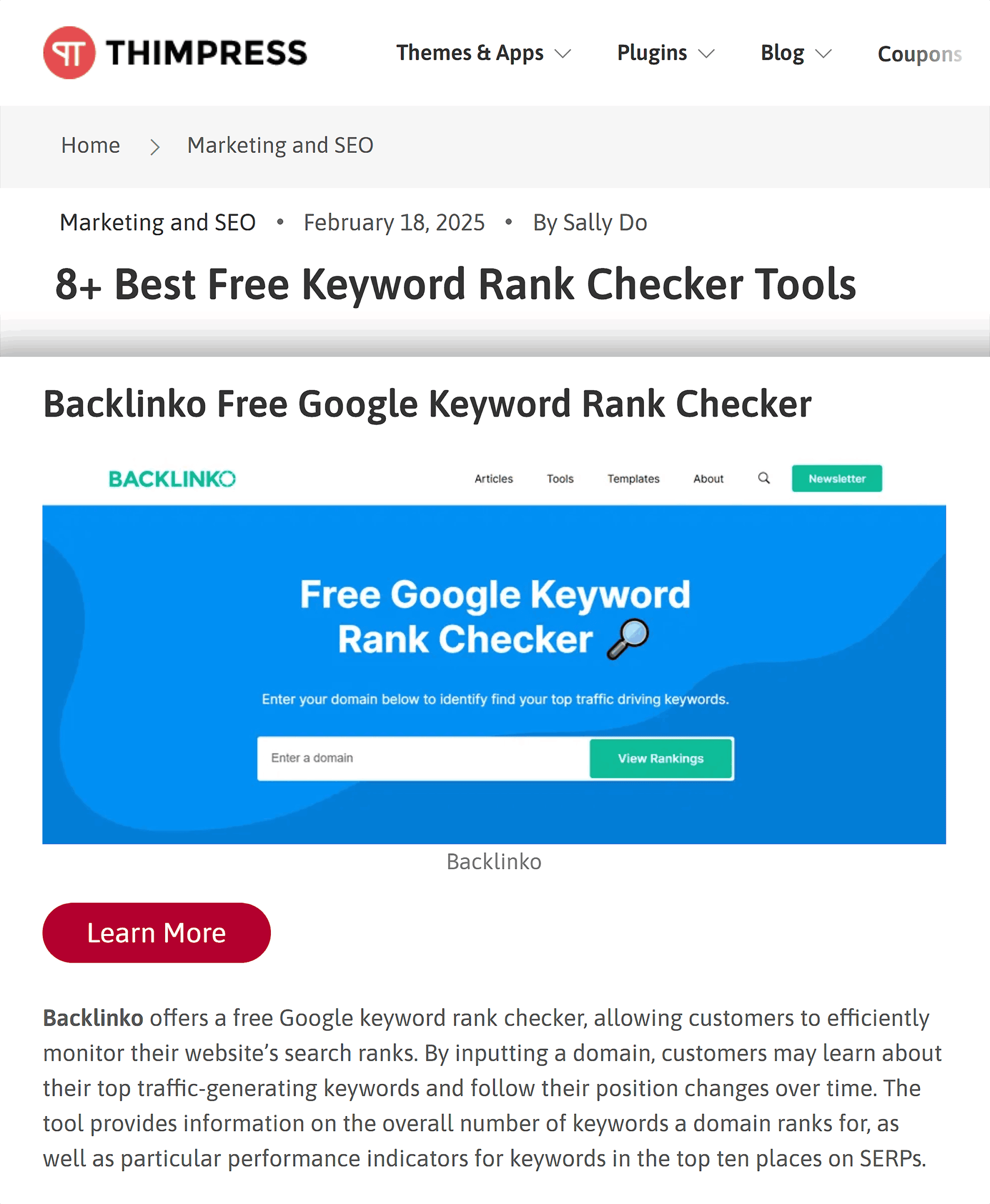 ThimPress – Best free keyword rank checker tools ThimPress – Best free keyword rank checker tools