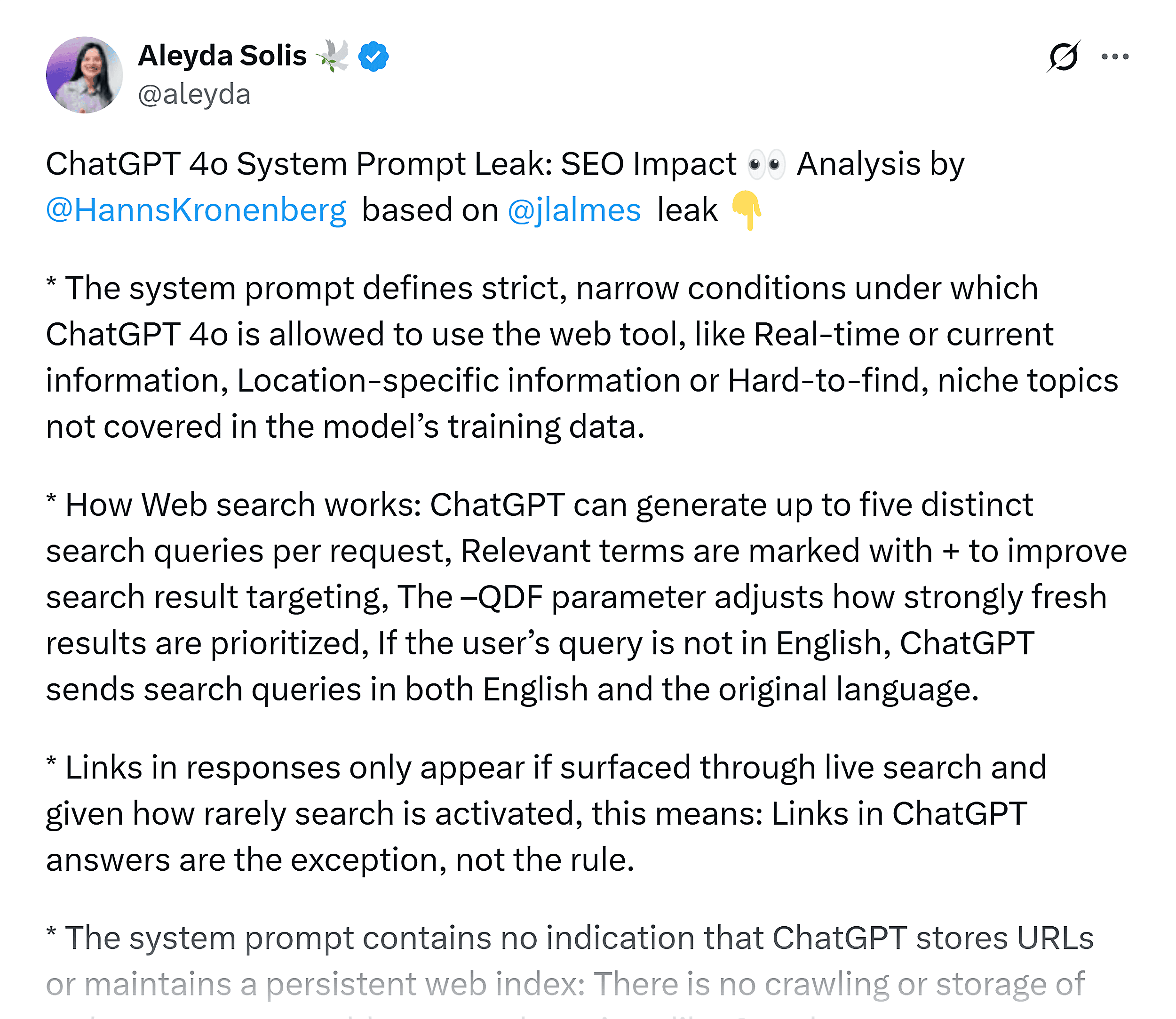 X status – Aleyda Solis – Valuable content X status – Aleyda Solis – Valuable content