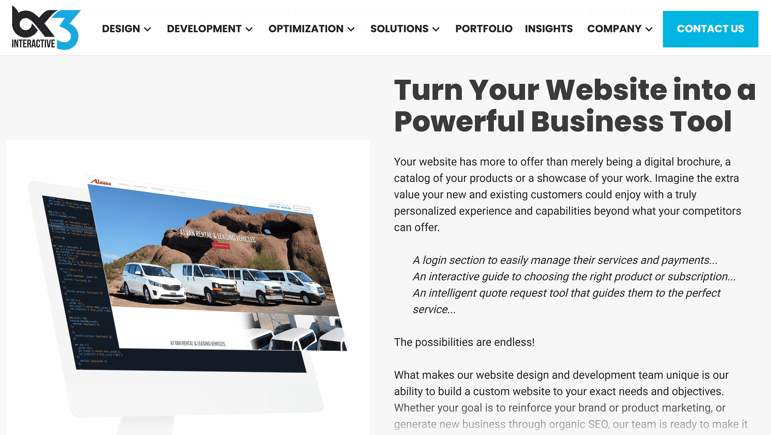 BX3 – Website Development