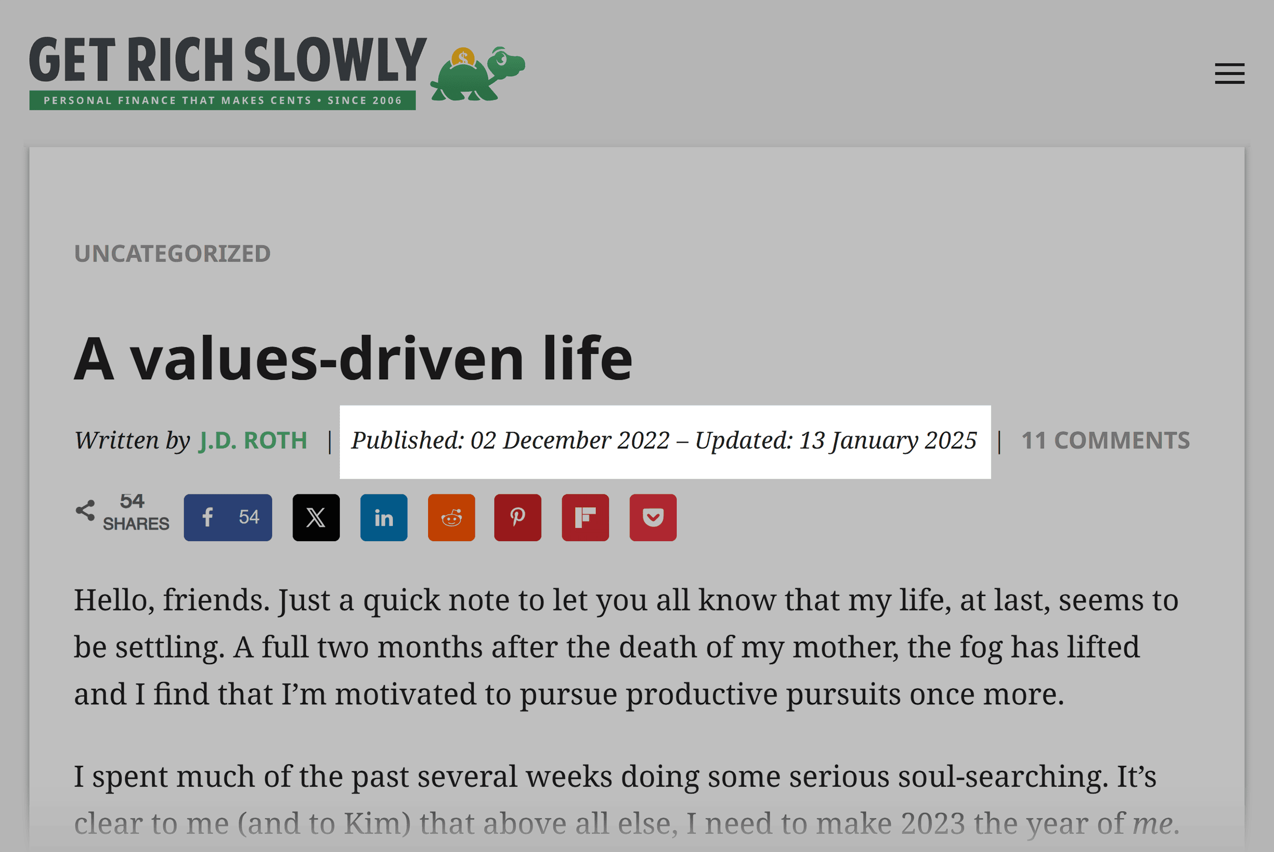 Dynamic SEO Pro Get Rich Slowly – A values driven life
