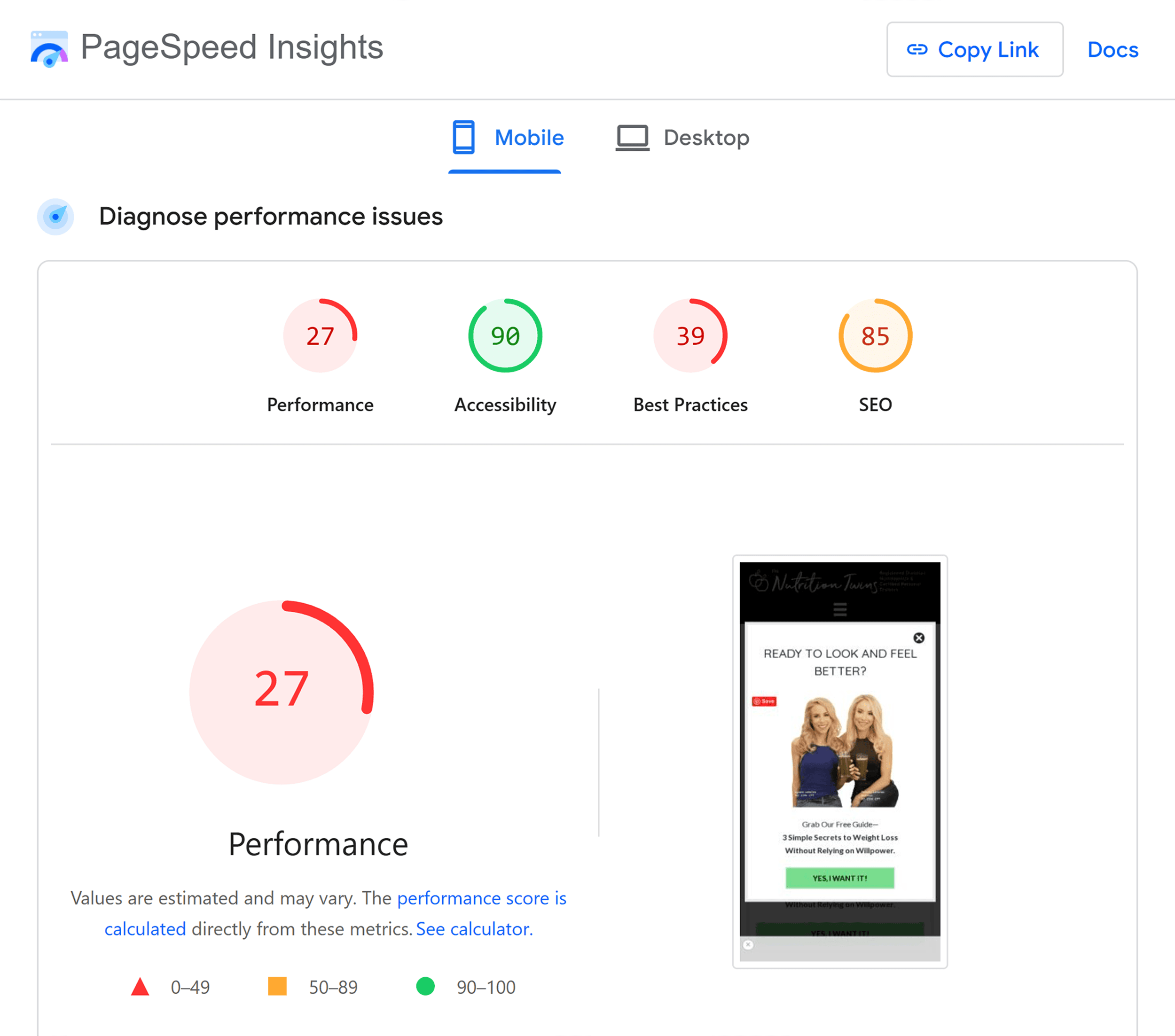 Dynamic SEO Pro PageSpeed Insights – Pages overall performance & speed