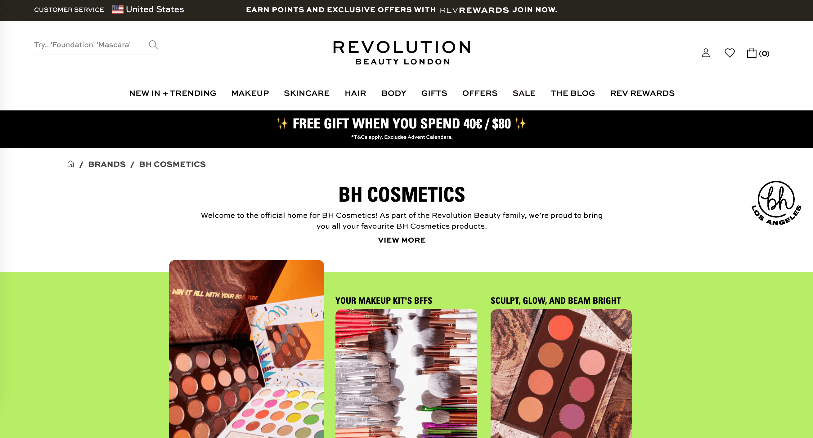 Screenshot BH Cosmetics