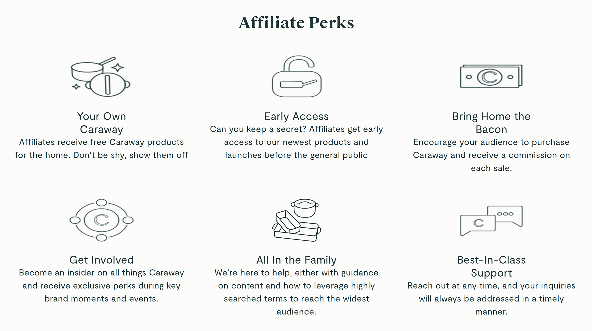 Caraway – Affiliate Perks