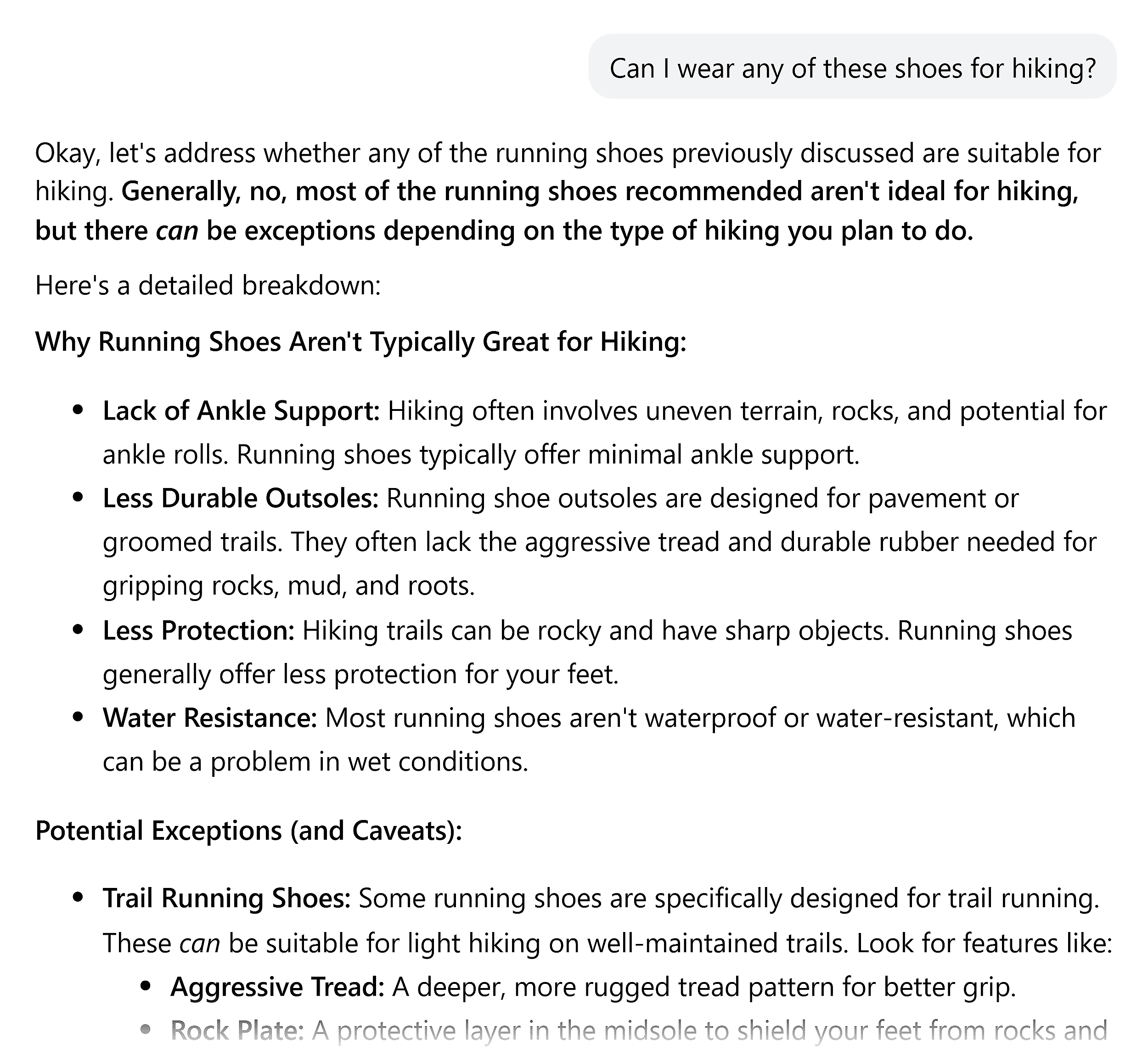 ChatGPT – Shoes for hiking
