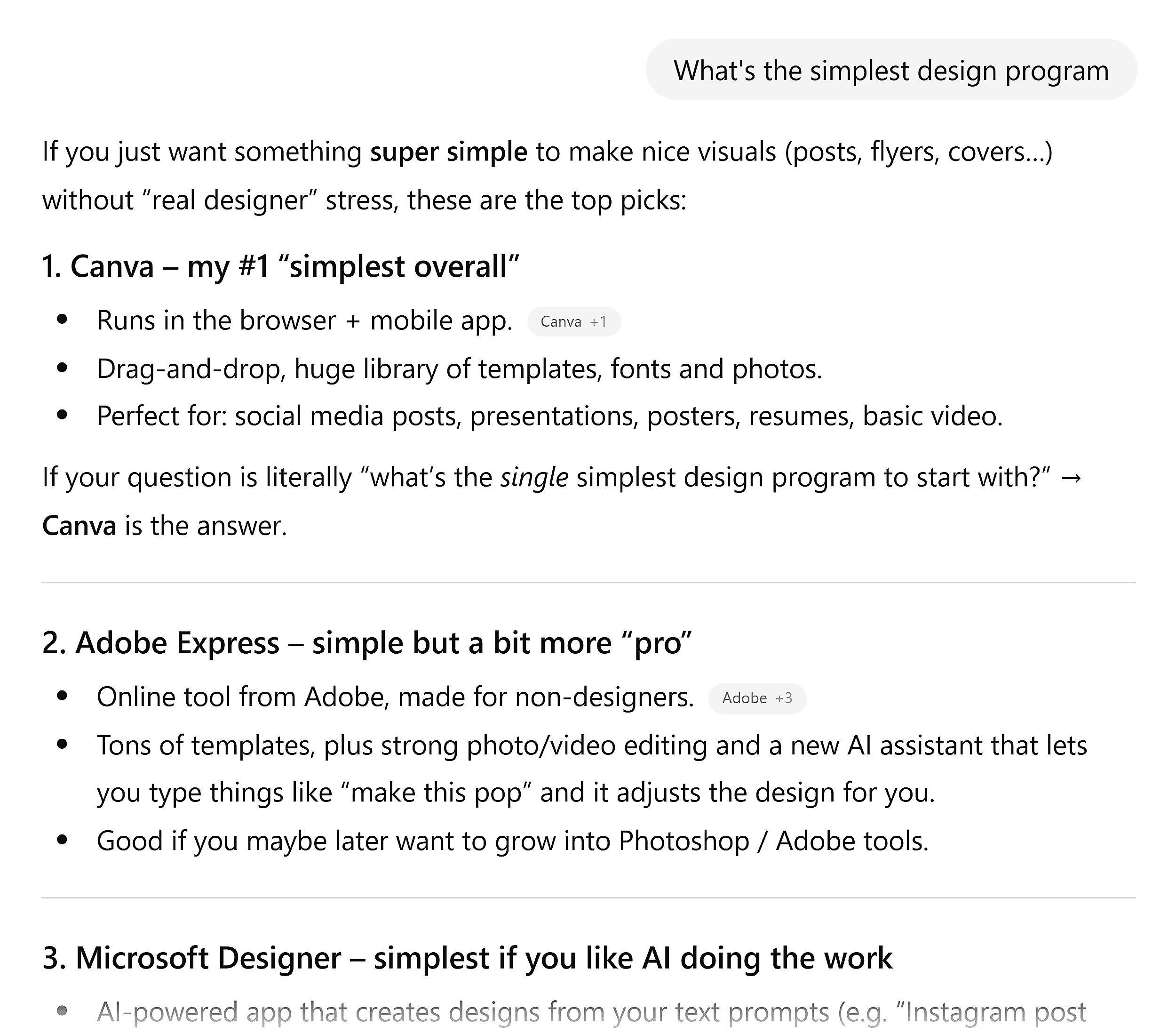 ChatGPT – The simplest design program