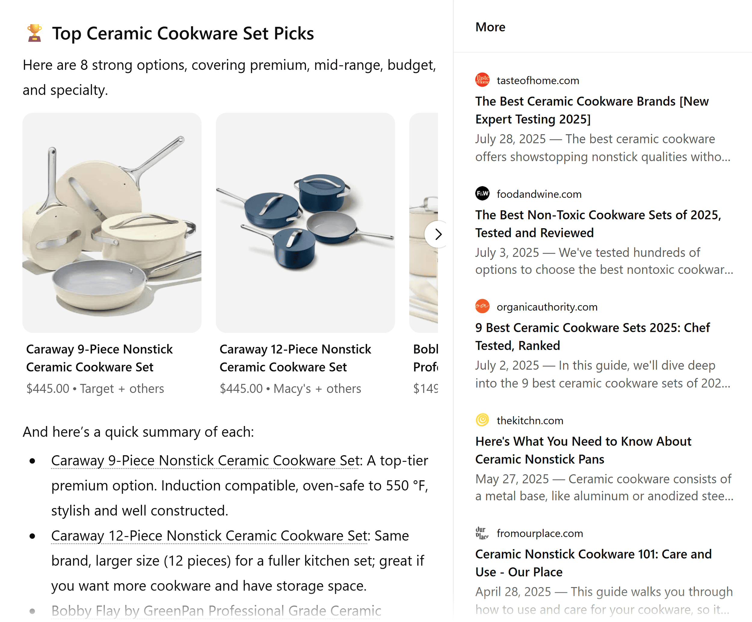 ChatGPT – Top Ceramic Cookware Set Picks