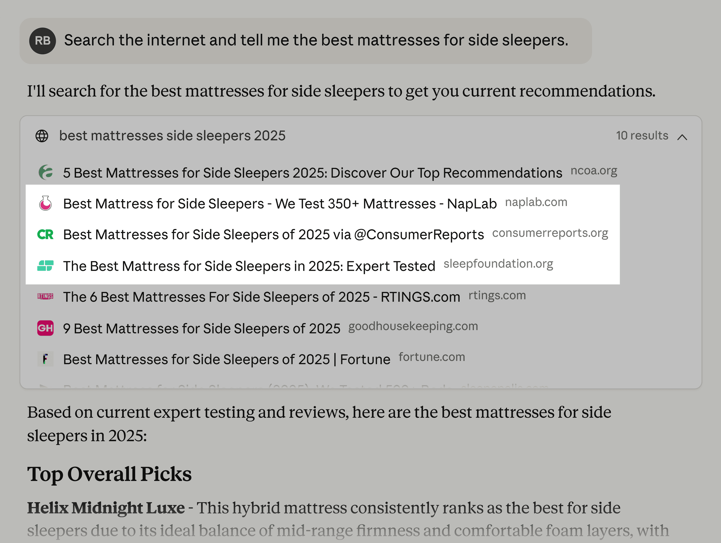 Claude – Data backed recommendations