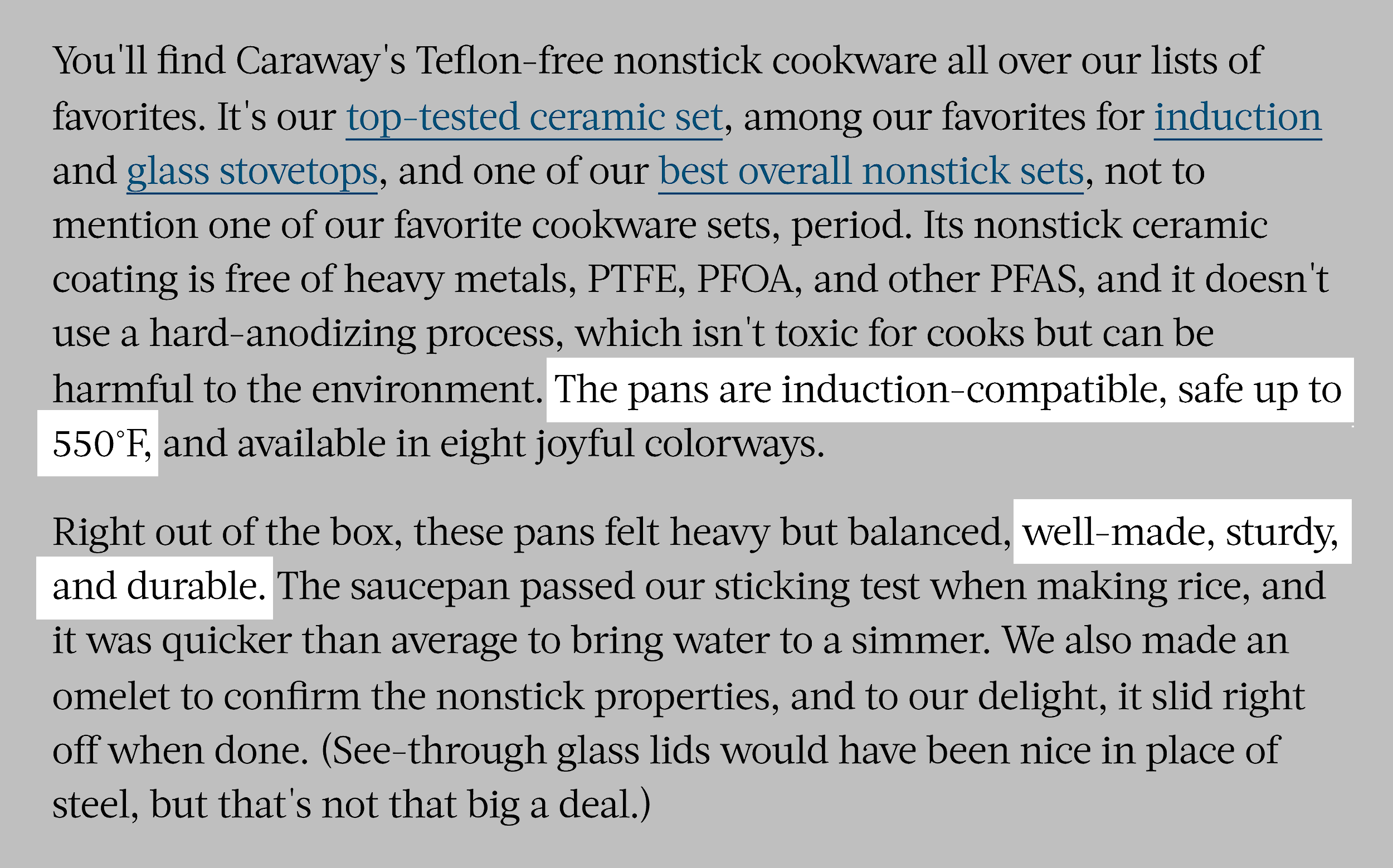 Food & Wine – Attributes ChatGPT used in its recommendation