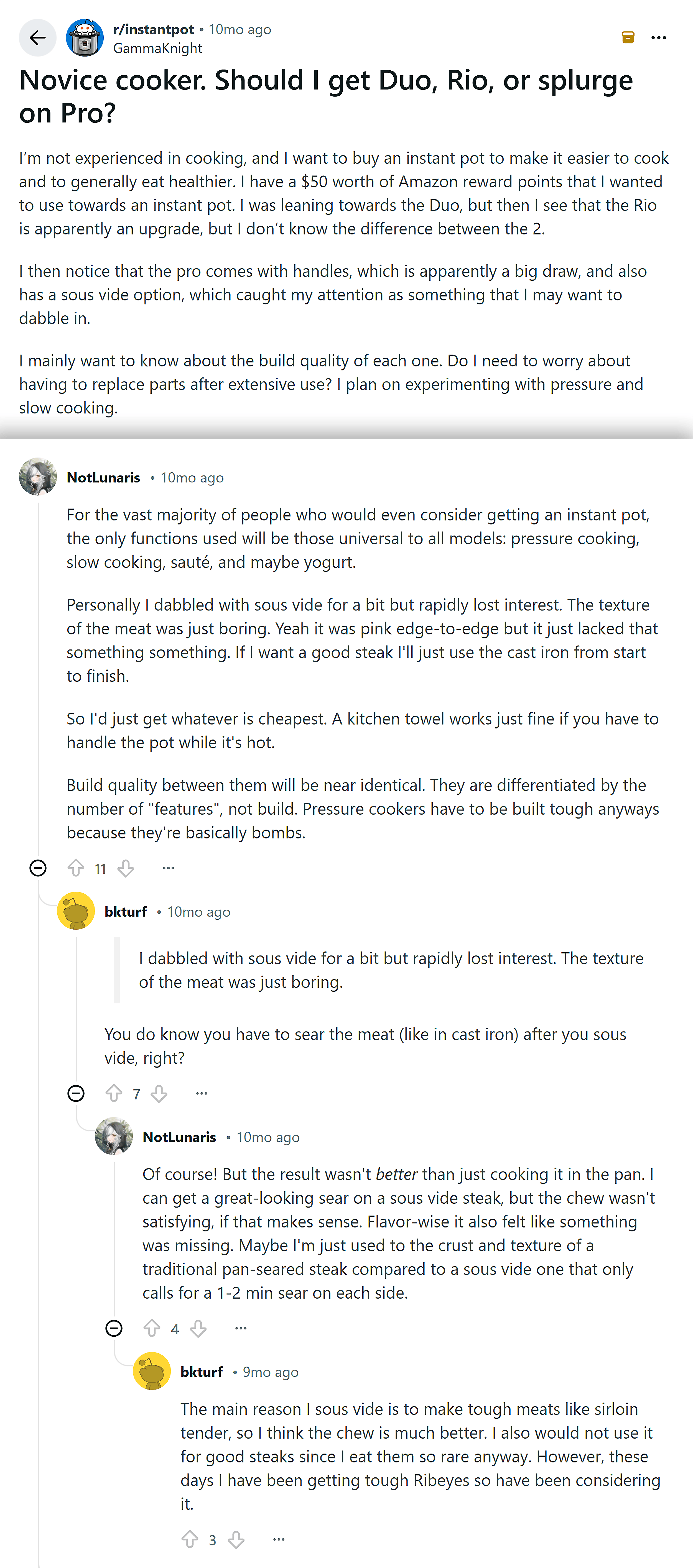 Reddit – Instantpot Subreddit