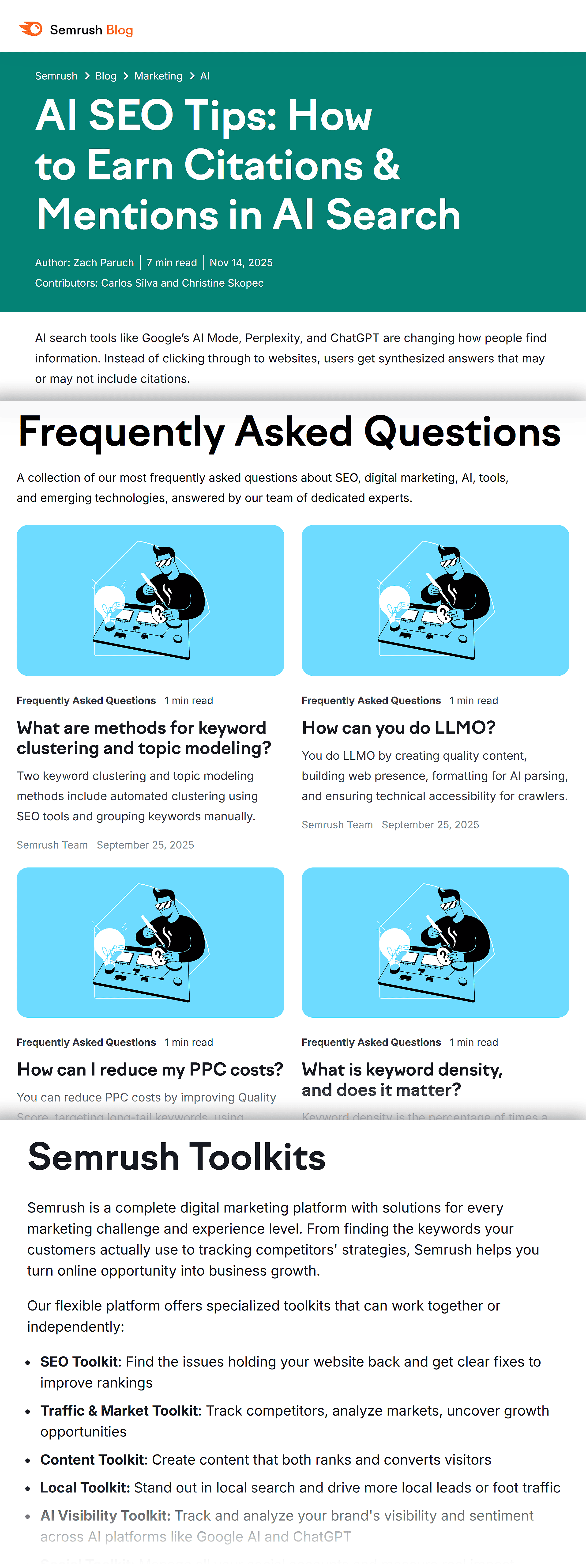 Semrush – Content for every content stage