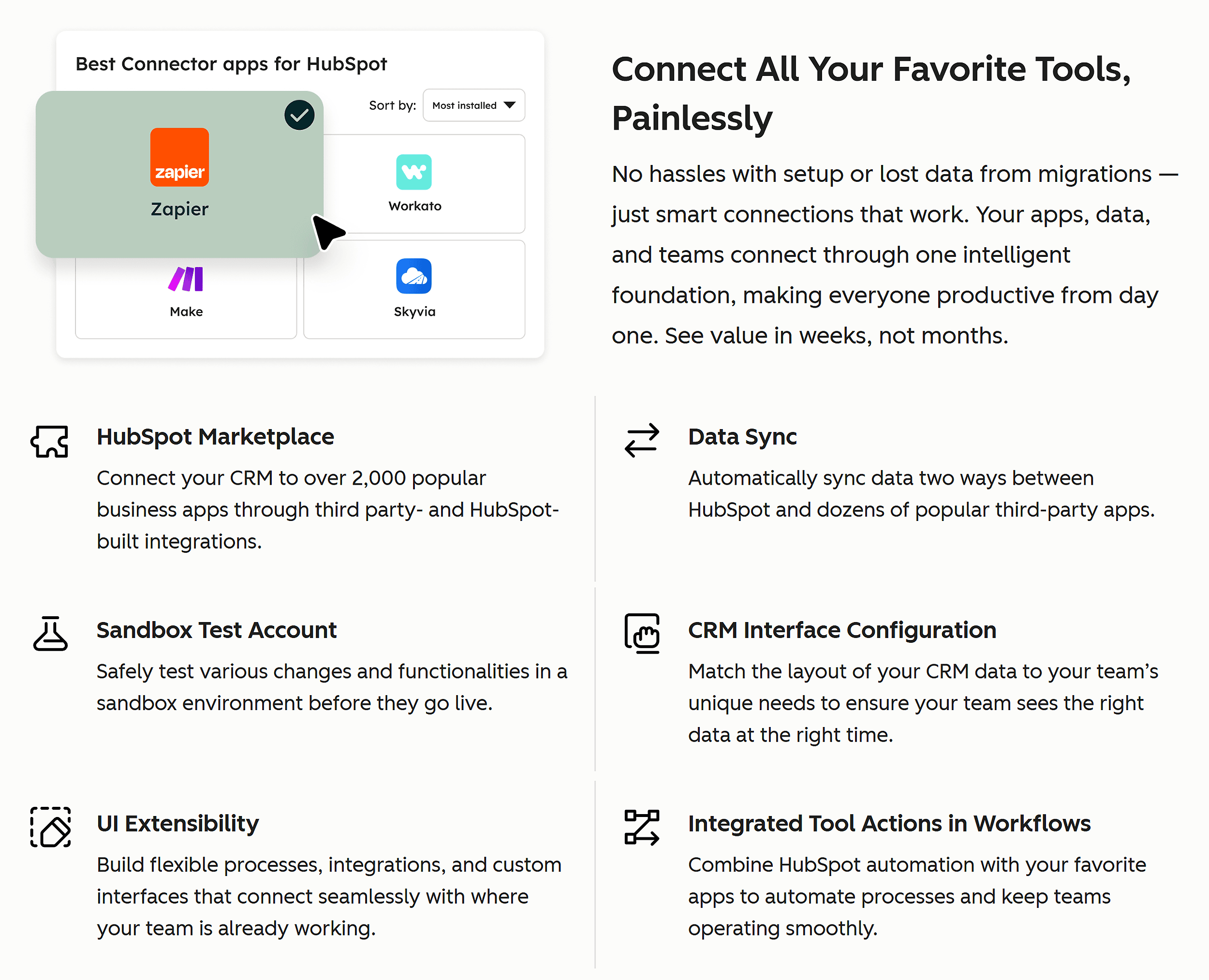 HubSpot – CRM Product Page