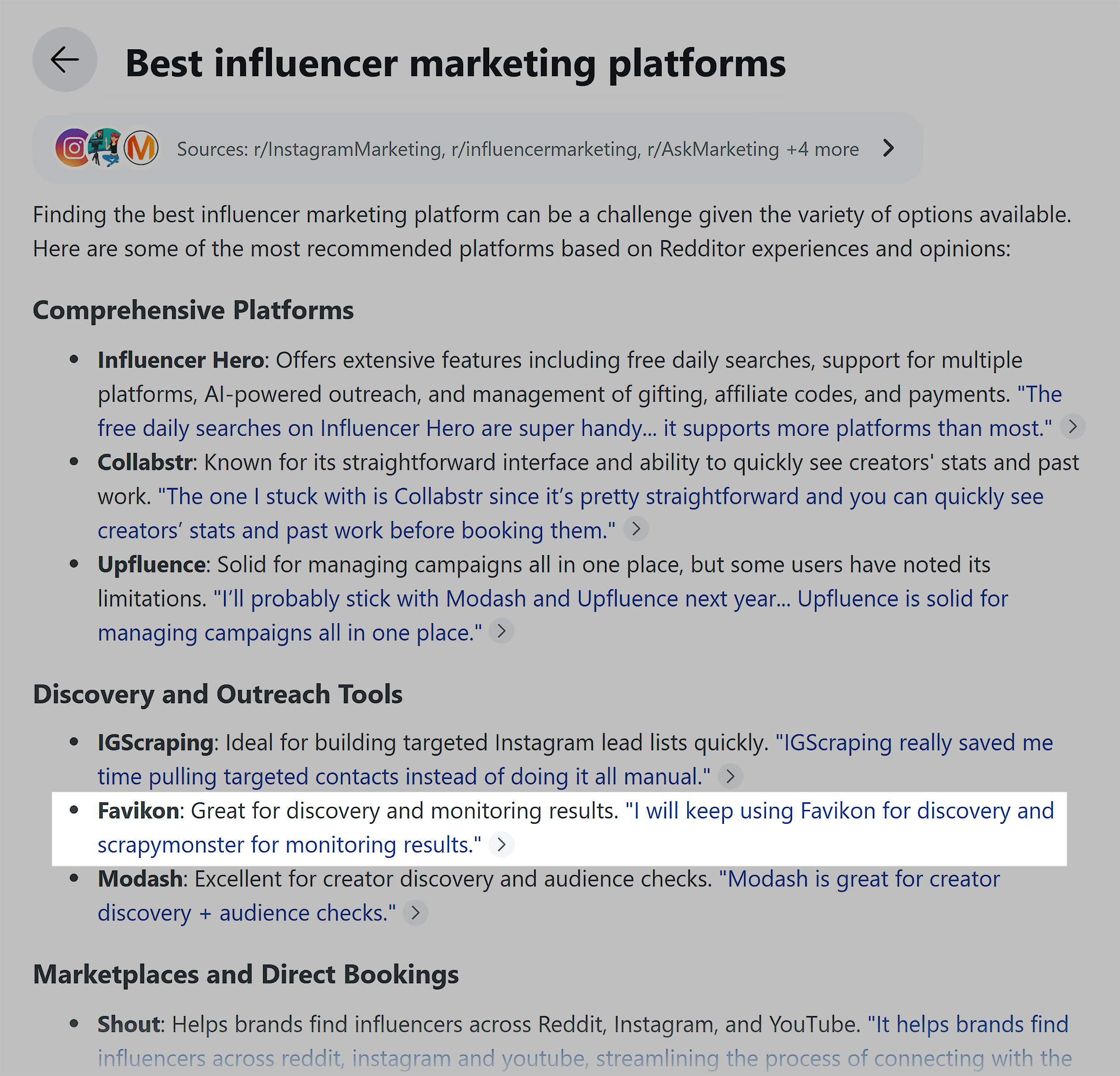 Reddit Answers – Favikon mention