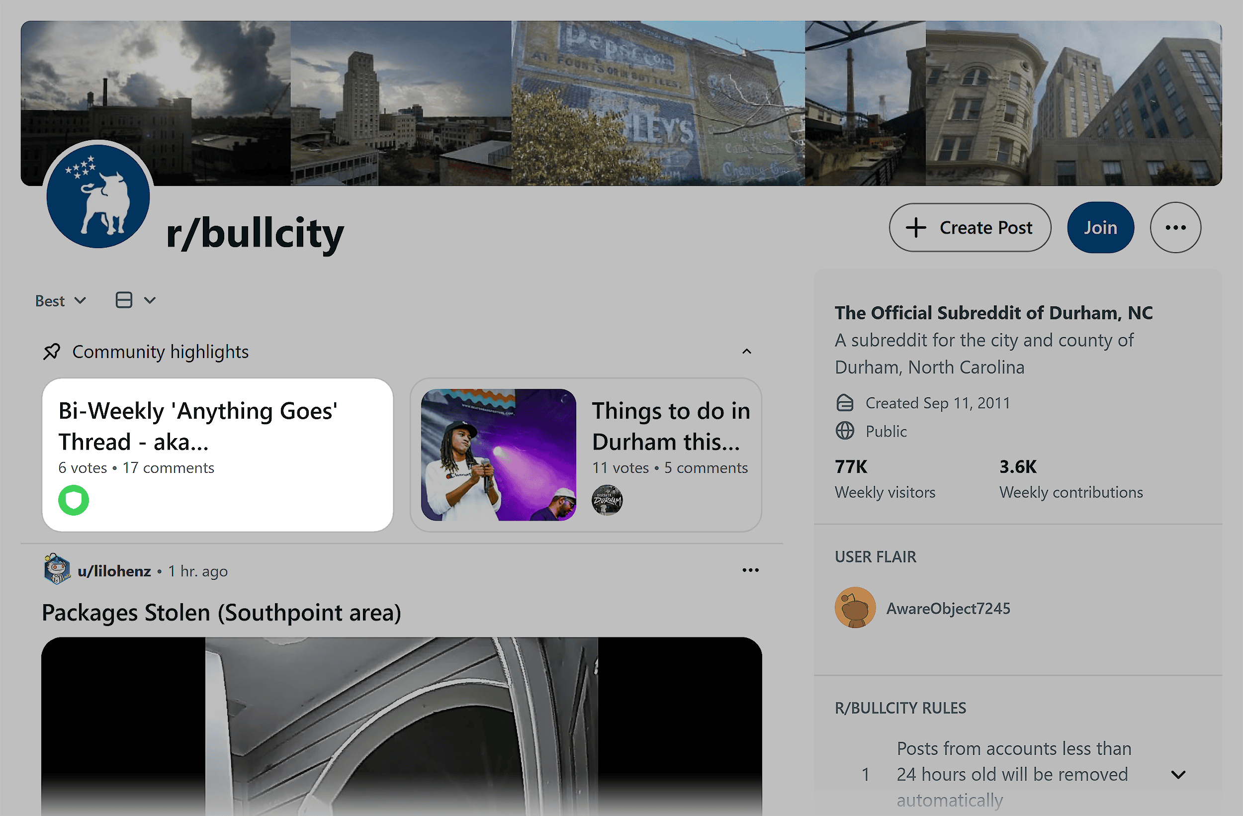 Reddit – r/bullcity – Anything Goes