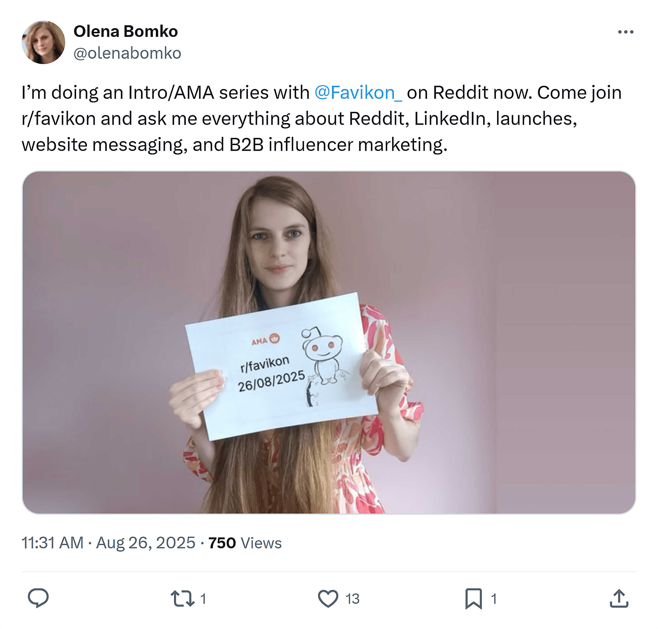 X – Olena Bomko – Status