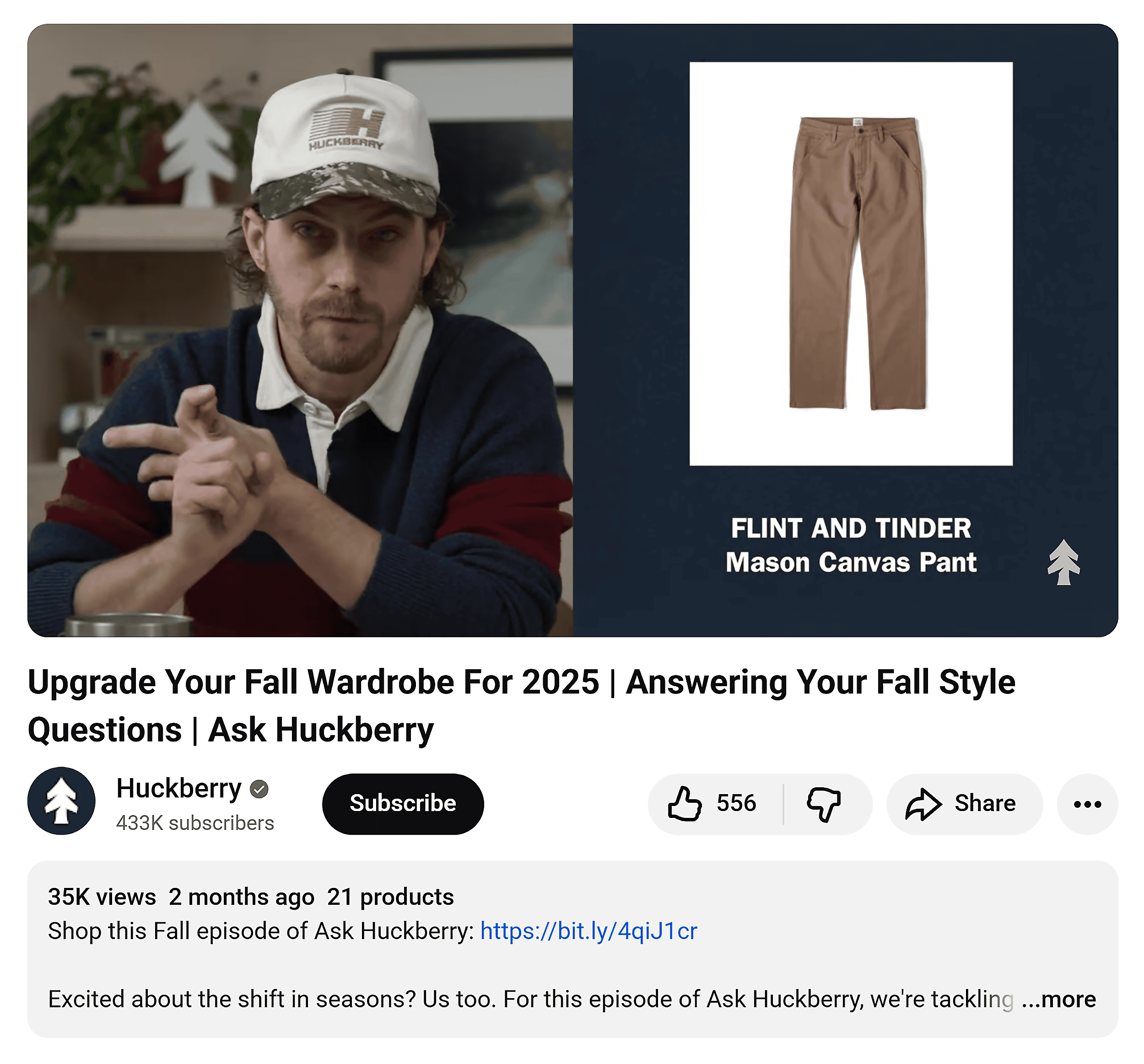 YouTube – Huckberry wardrobe 2025