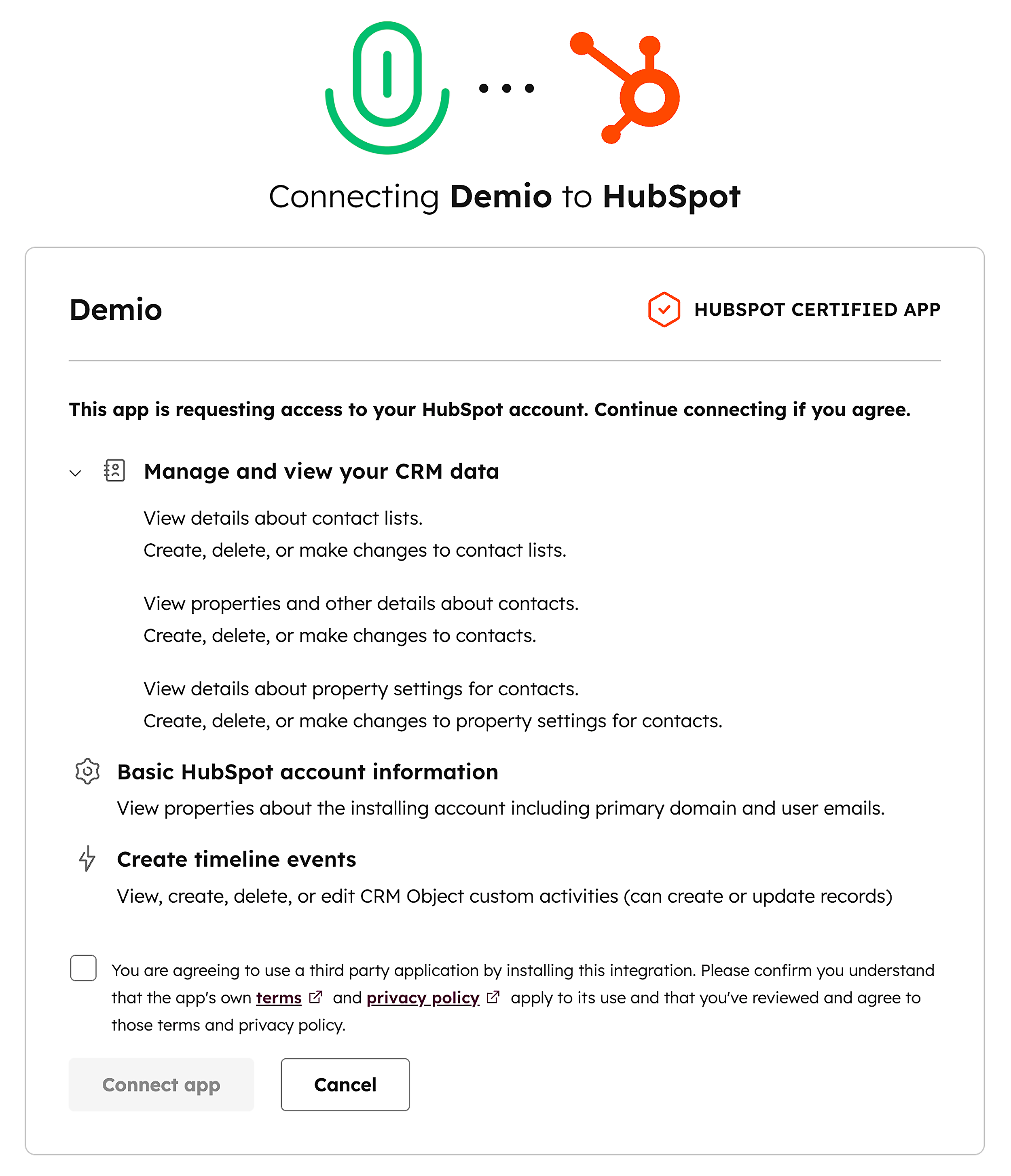Connecting Demio to HubSpot