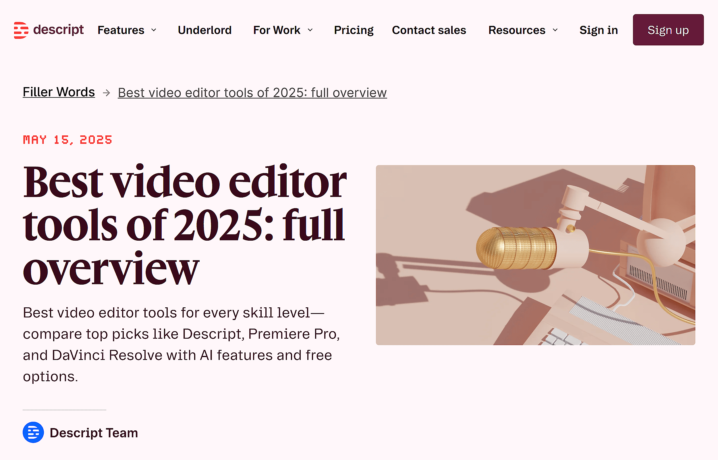 Descript – Blog Article