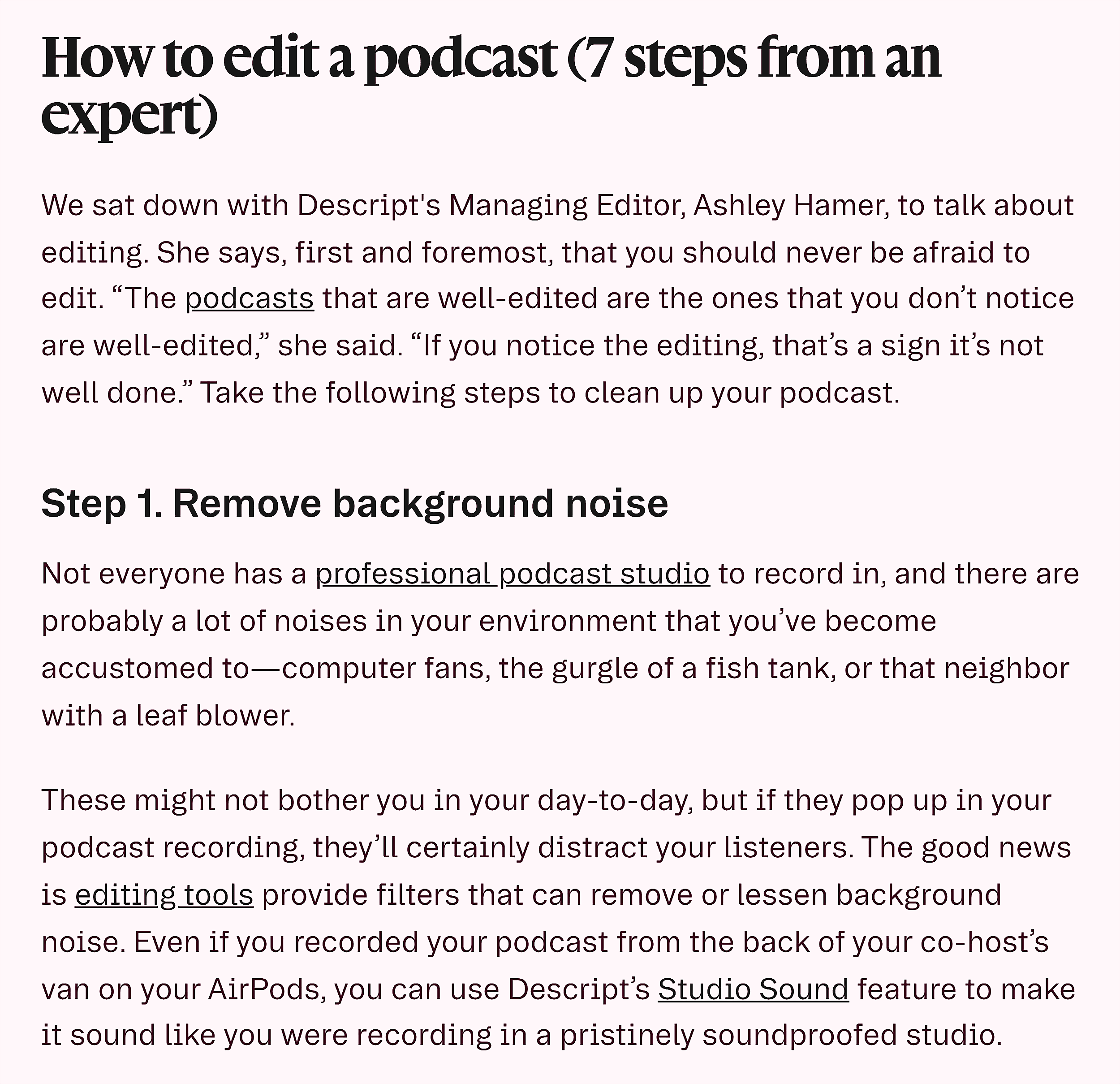Descript – Copy flows naturally