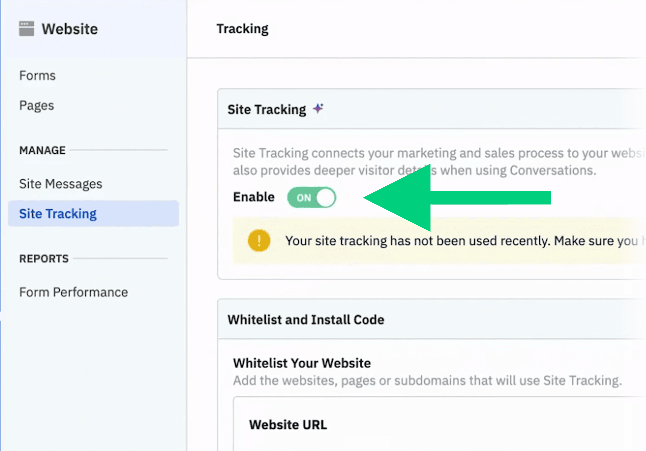 Enable Site Tracking in ActiveCampaign